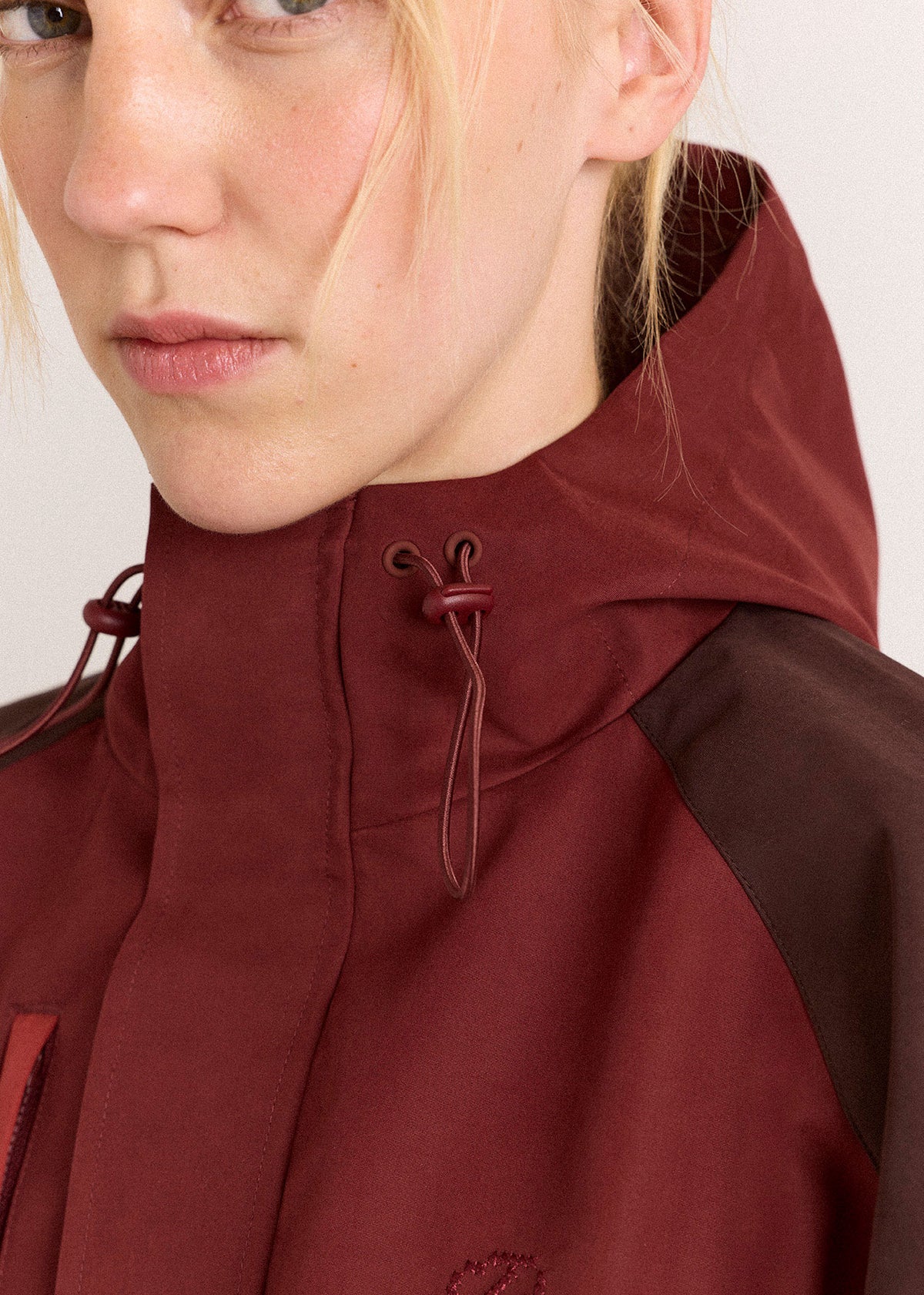 Damson Madder Liu Shower Proof Raincoat - Burgundy