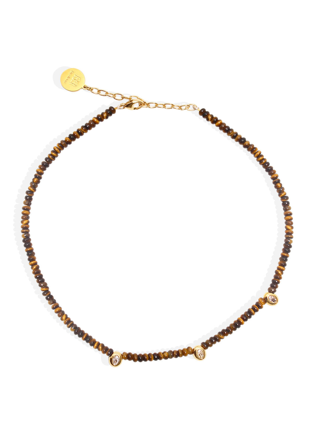 By Alona Lucie Necklace - Gold and Tigers Eye