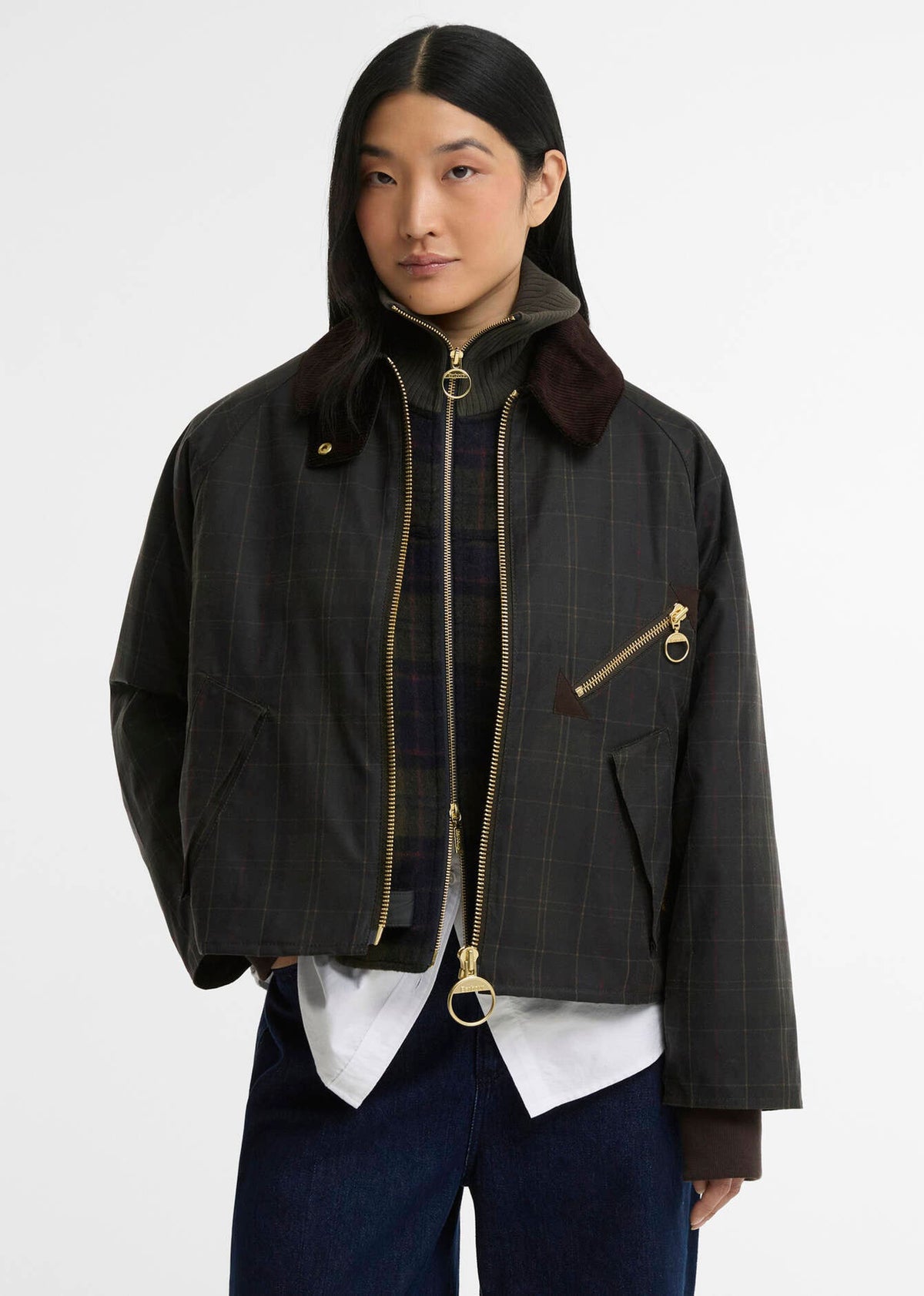 Barbour Arlene Checked Wax Jacket