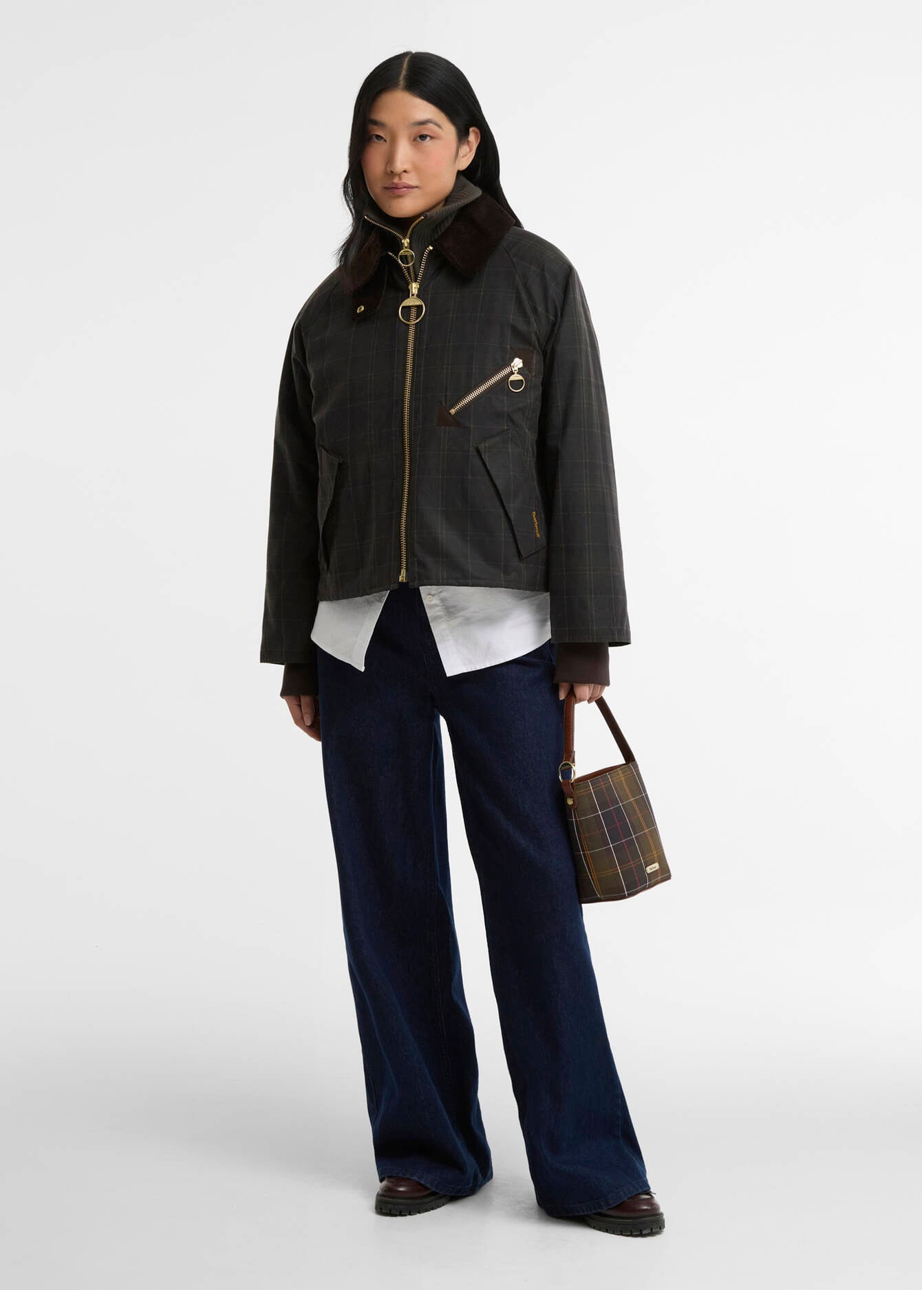 Barbour Arlene Checked Wax Jacket