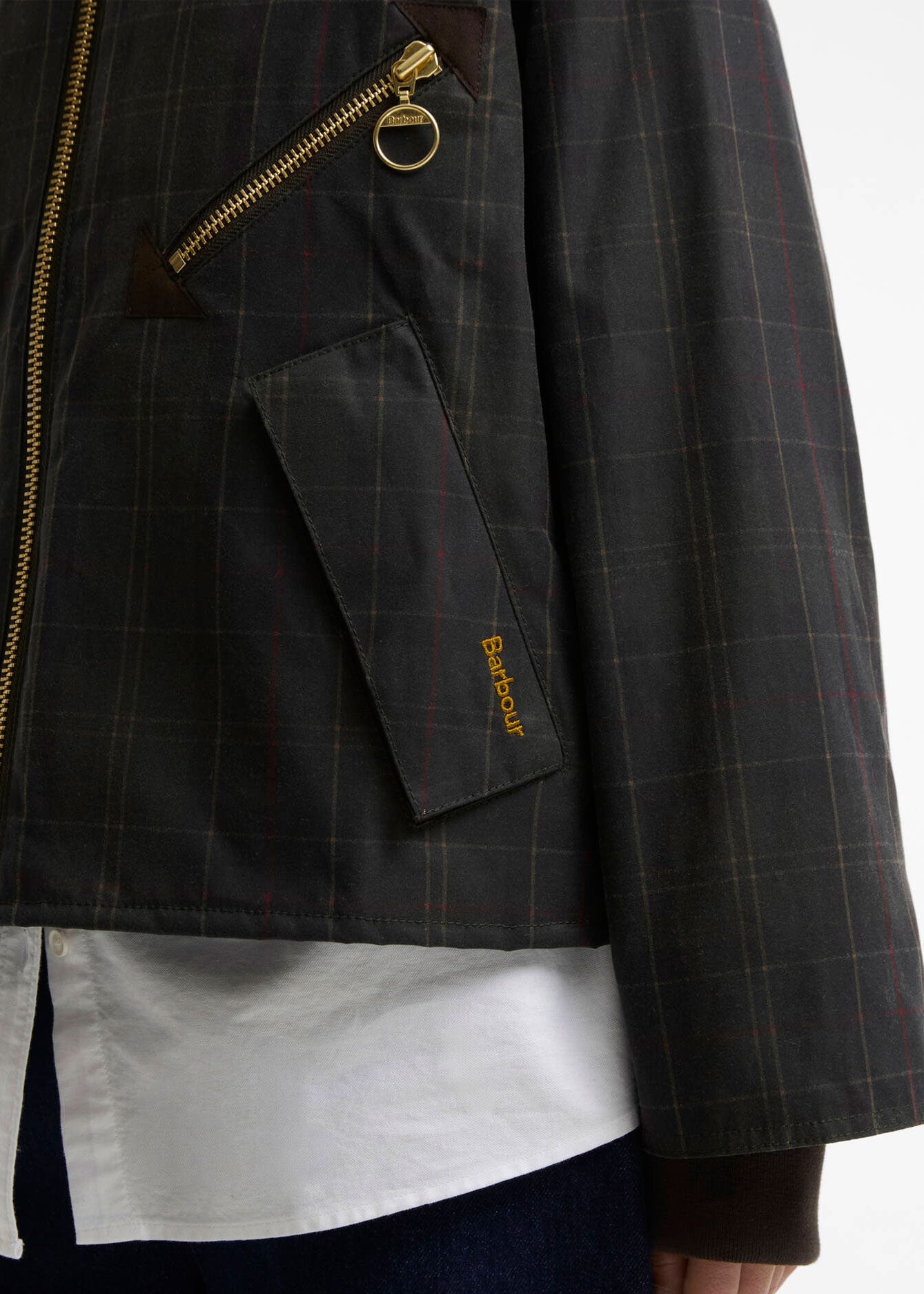Barbour Arlene Checked Wax Jacket