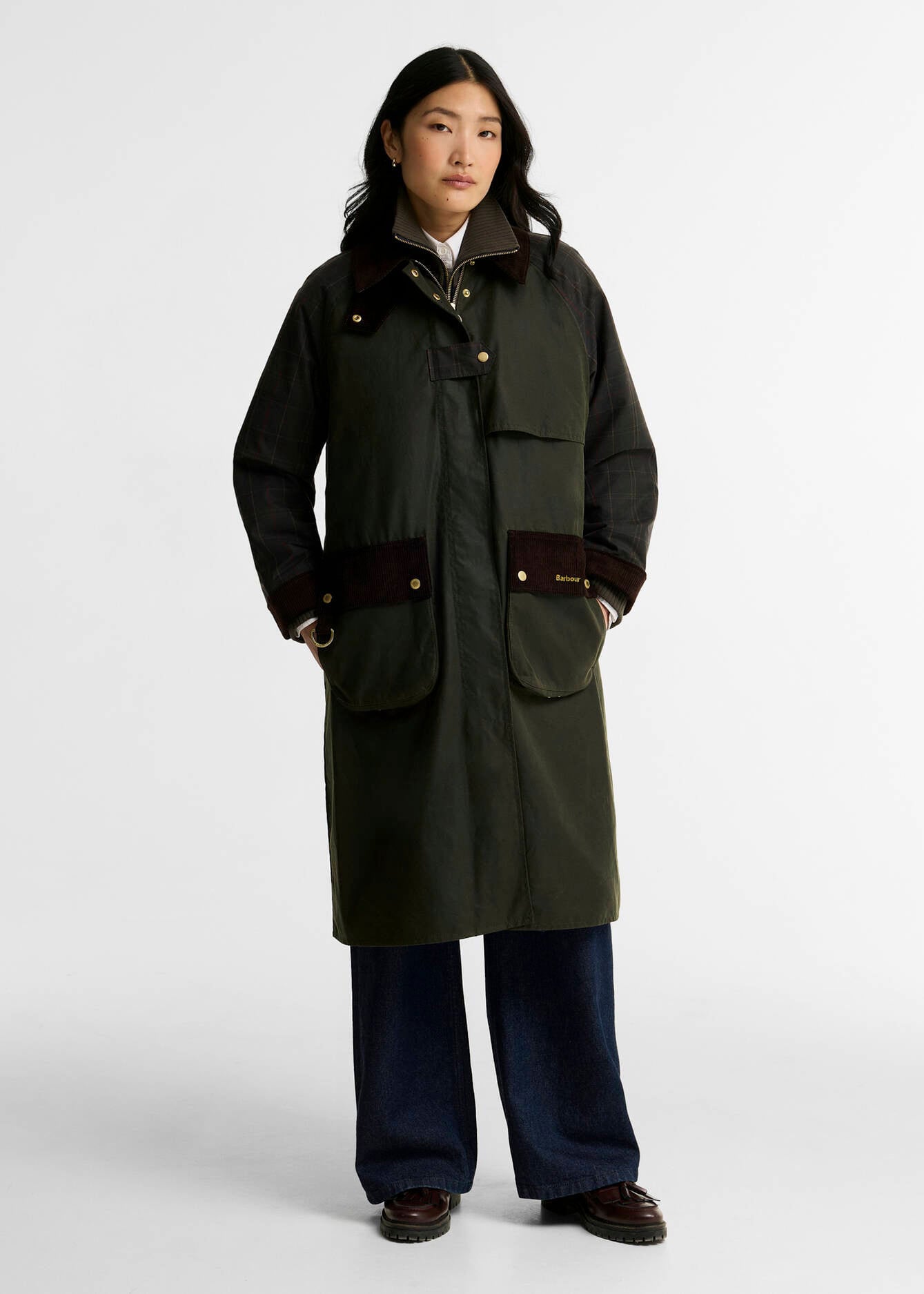 Barbour Checked Kirklees Wax Jacket