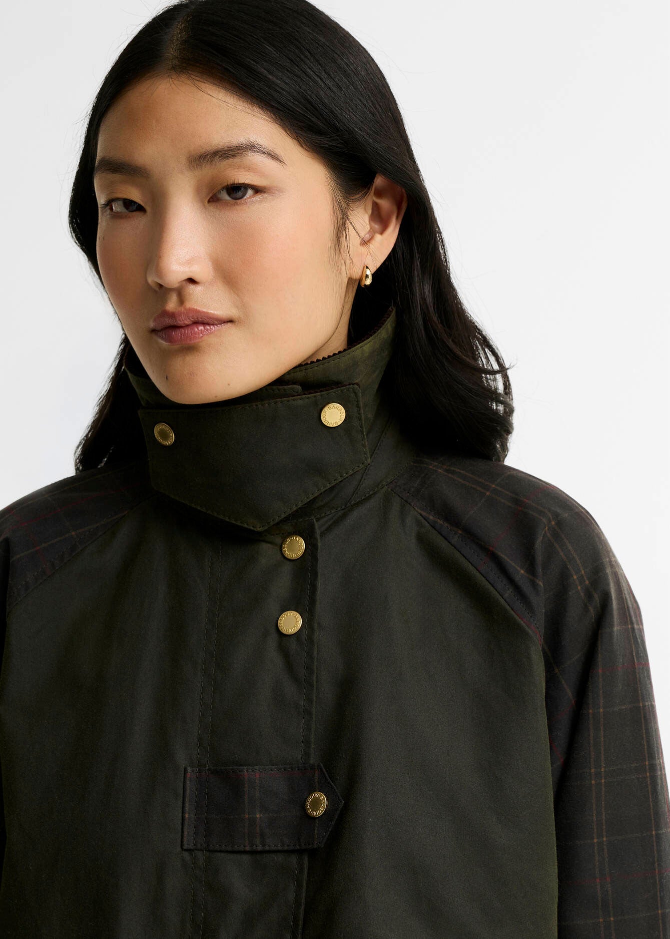 Barbour Checked Kirklees Wax Jacket