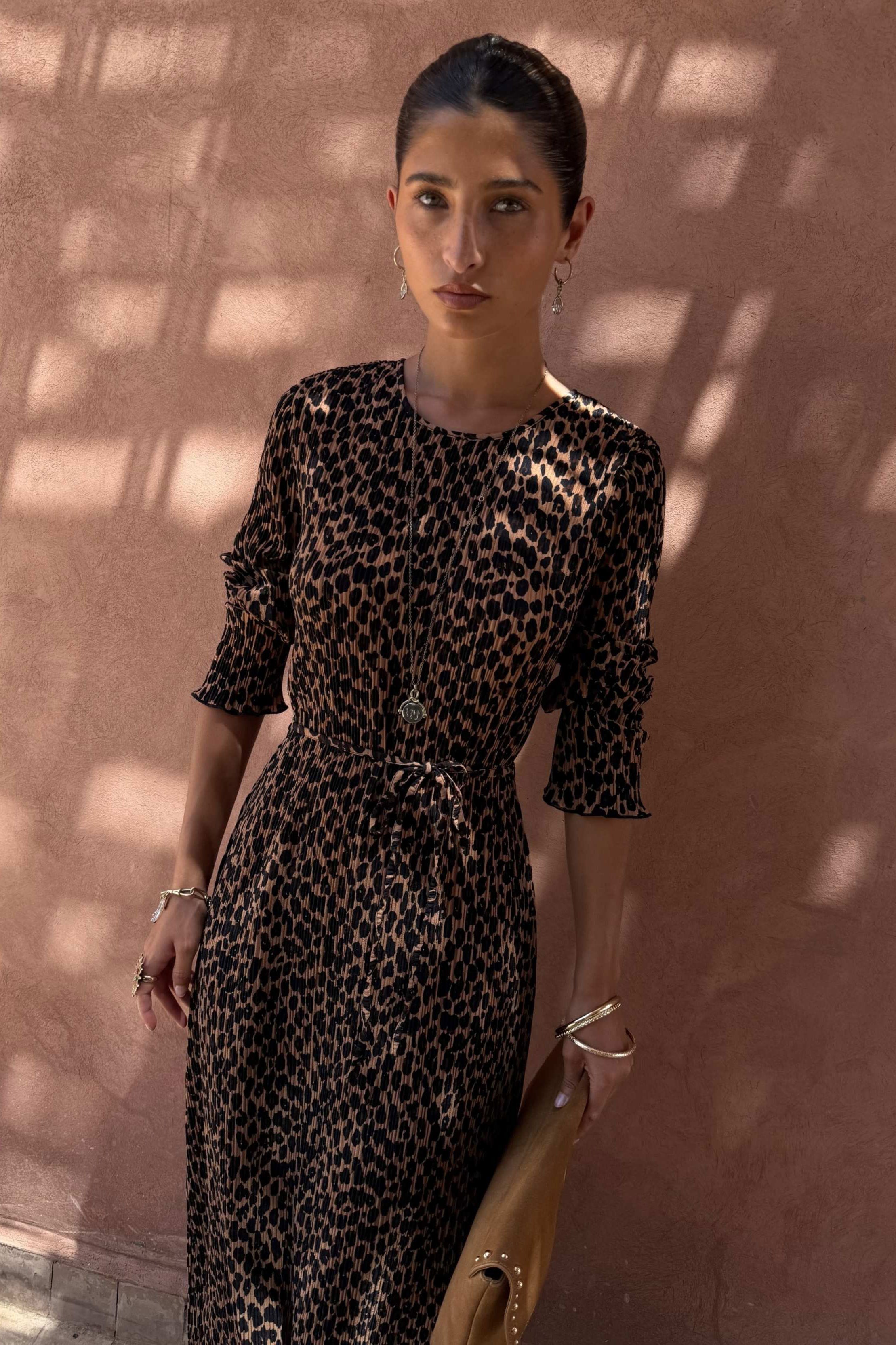 Never Fully Dressed Leopard Gaia Dress