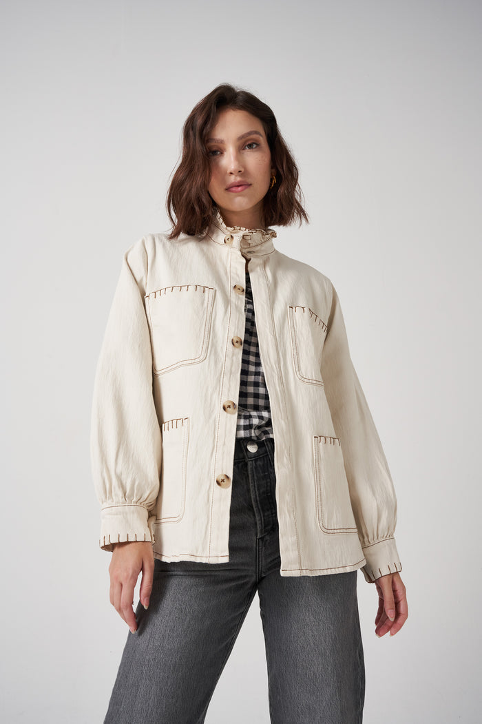 Seventy + Mochi - Pablo Jacket - in Ecru