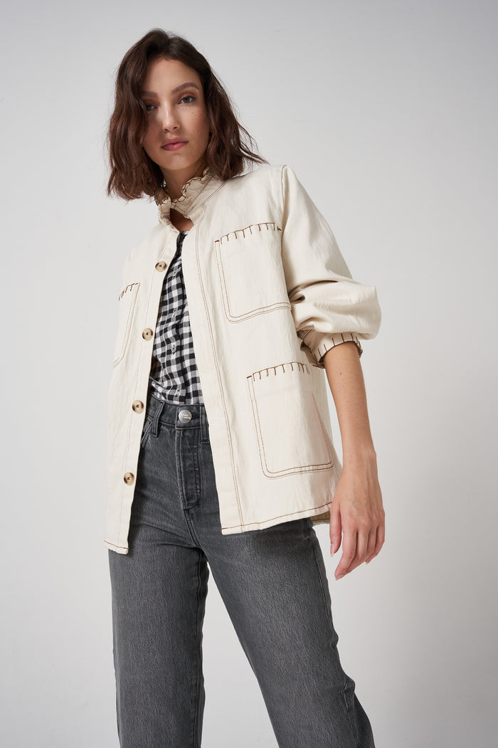Seventy + Mochi - Pablo Jacket - in Ecru