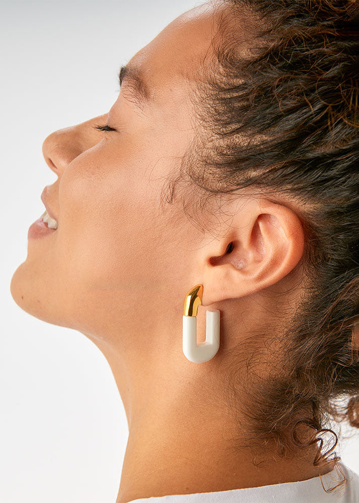 Coluri Lorde Link Earrings - Jet Black
