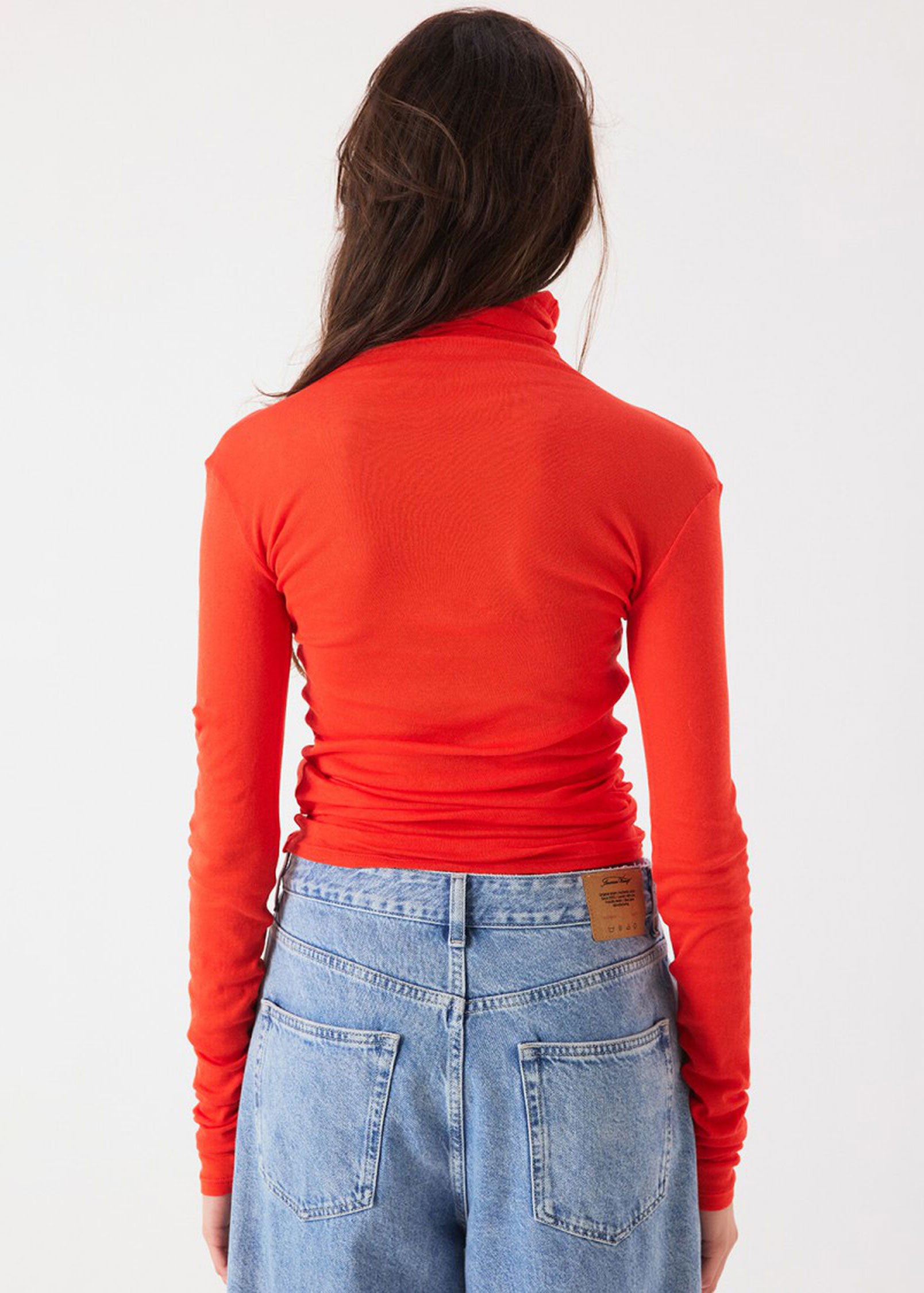 American Vintage Massachusetts Roll Neck T-Shirt - Vintage Strawberry