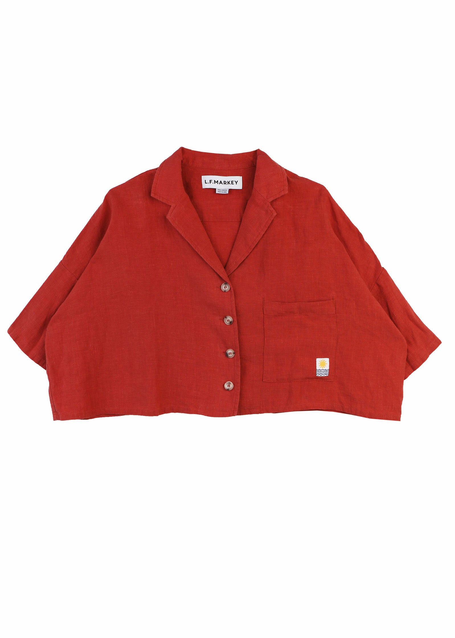 L.F.Markey Maxim Linen Shirt - Paprika