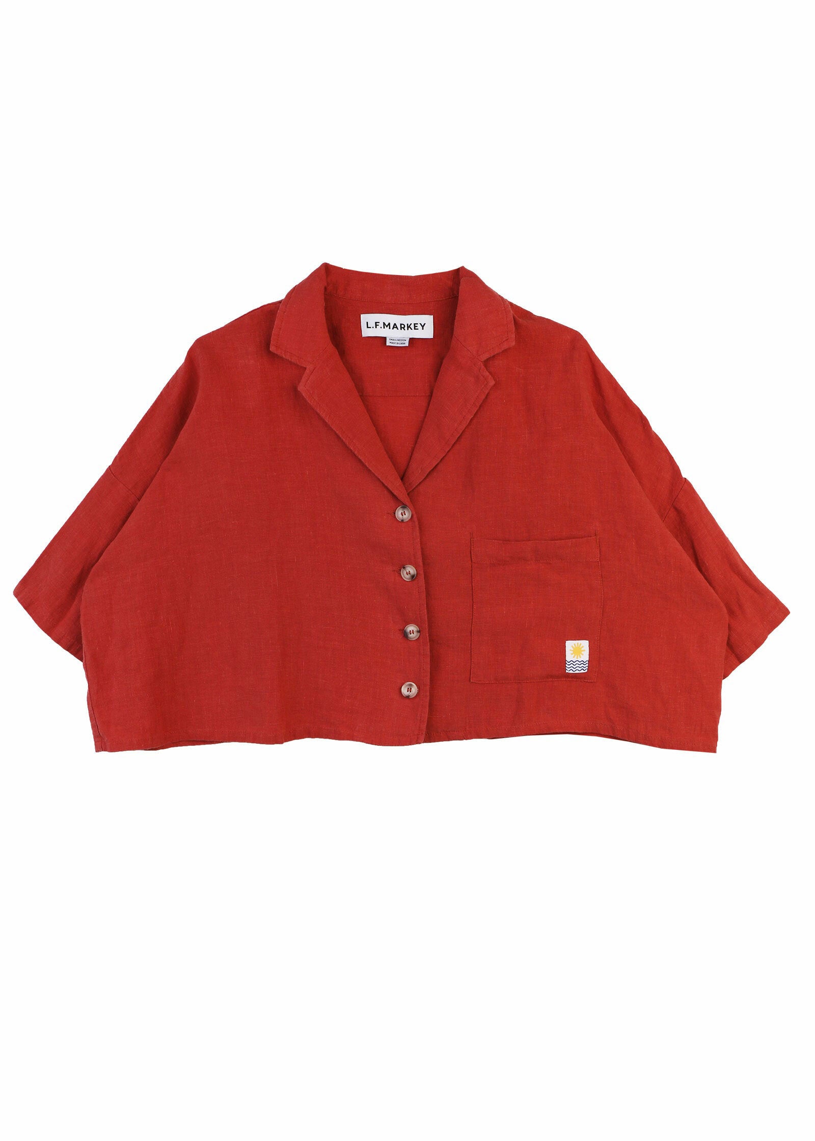 L.F.Markey Maxim Linen Shirt - Paprika