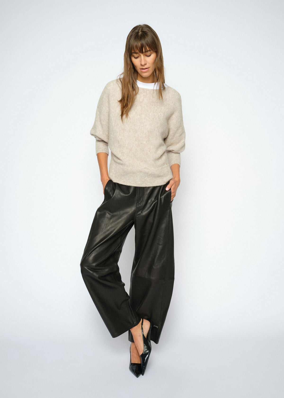 MOS MOSH MMBarrel Leather Trousers