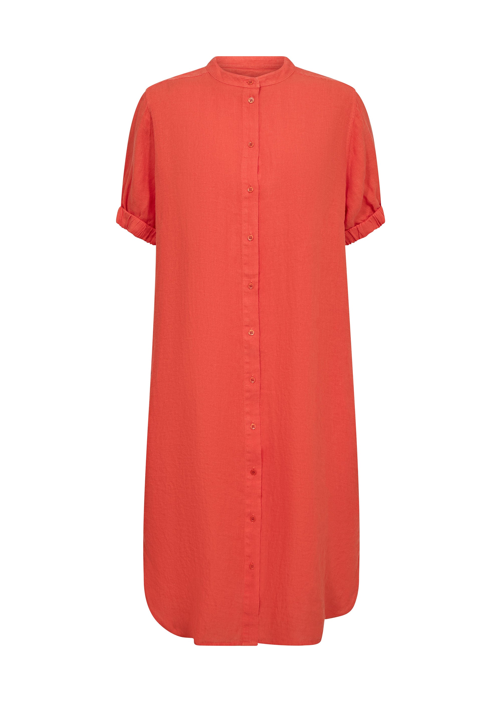 MOS MOSH MMArleth SS Linen Dress - Spicy Orange