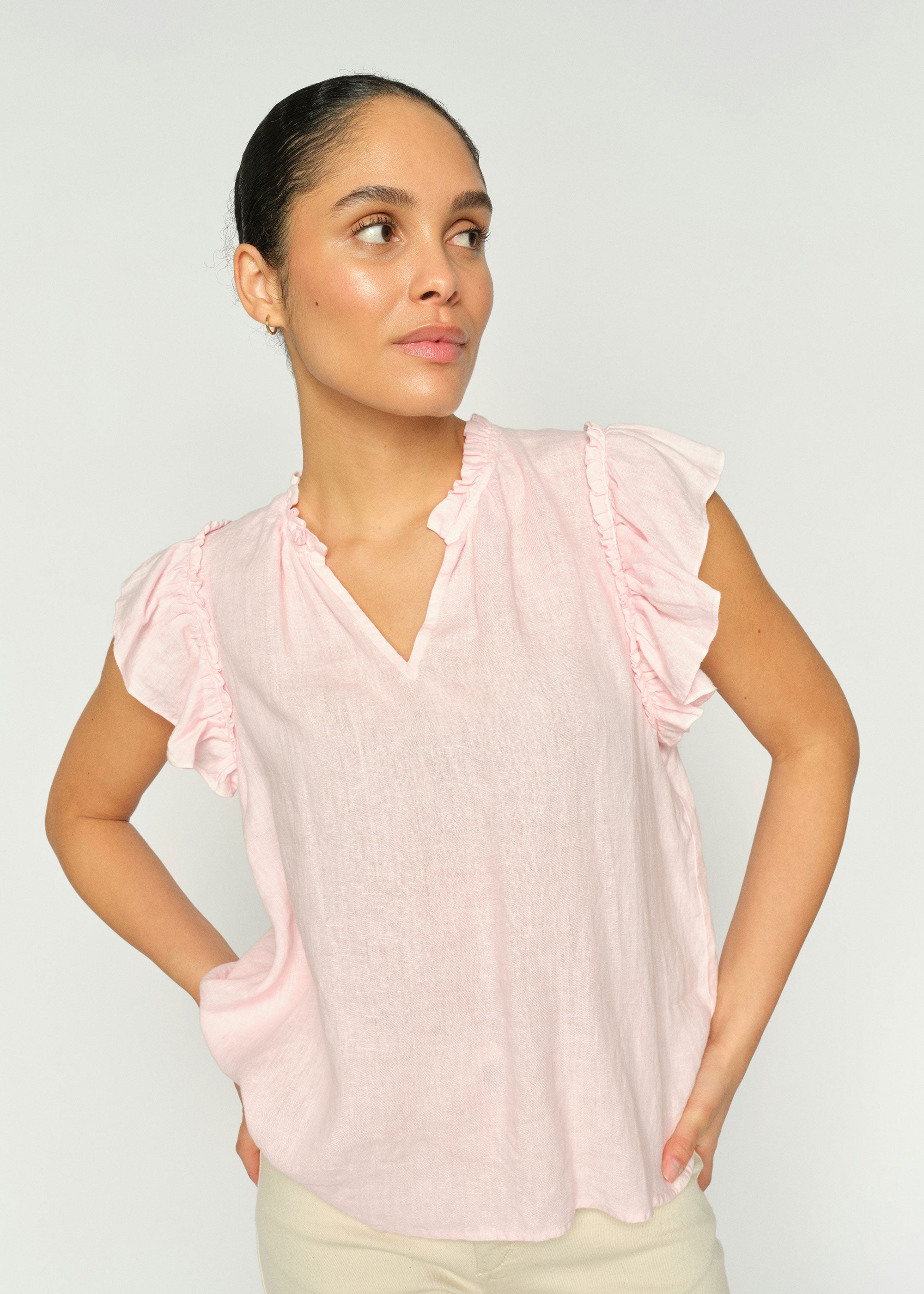 MOS MOSH MMTea Linen Blouse - Ballet Slipper