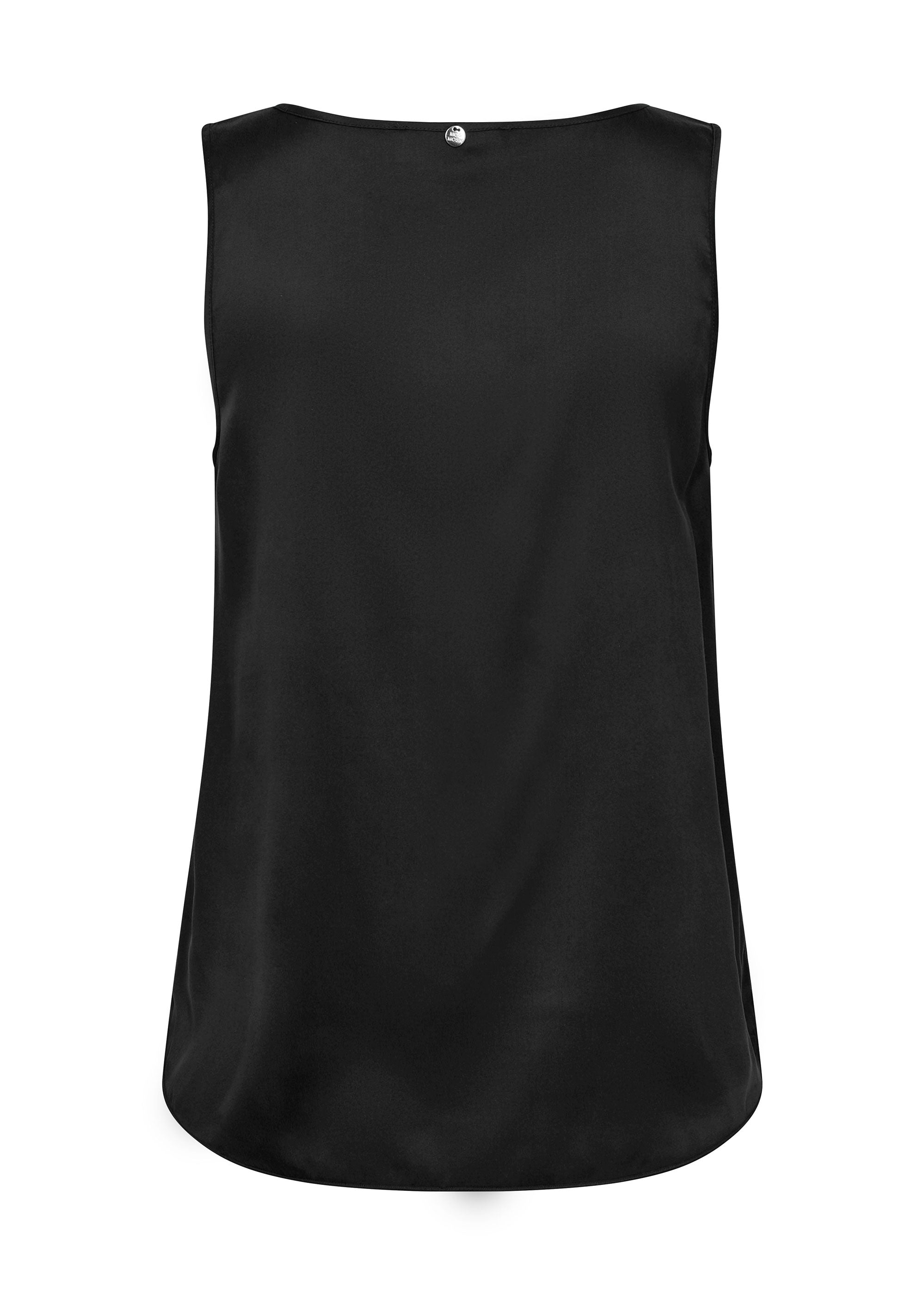 MOS MOSH MMAstrid V-Neck Silk Tank Top - Black