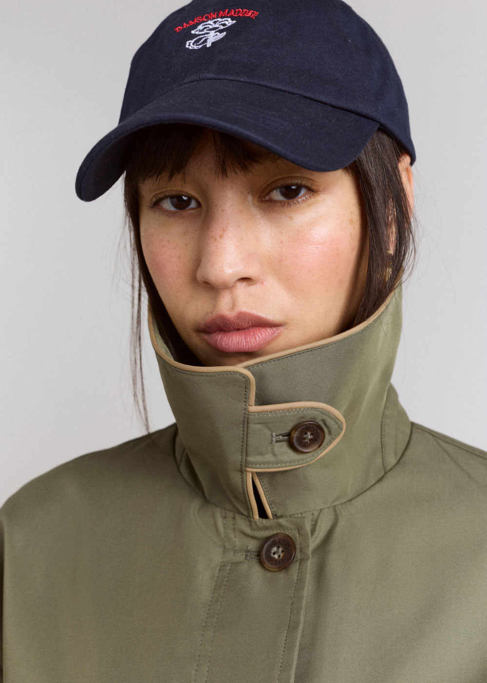 Damson Madder Myrtle Trench - Khaki