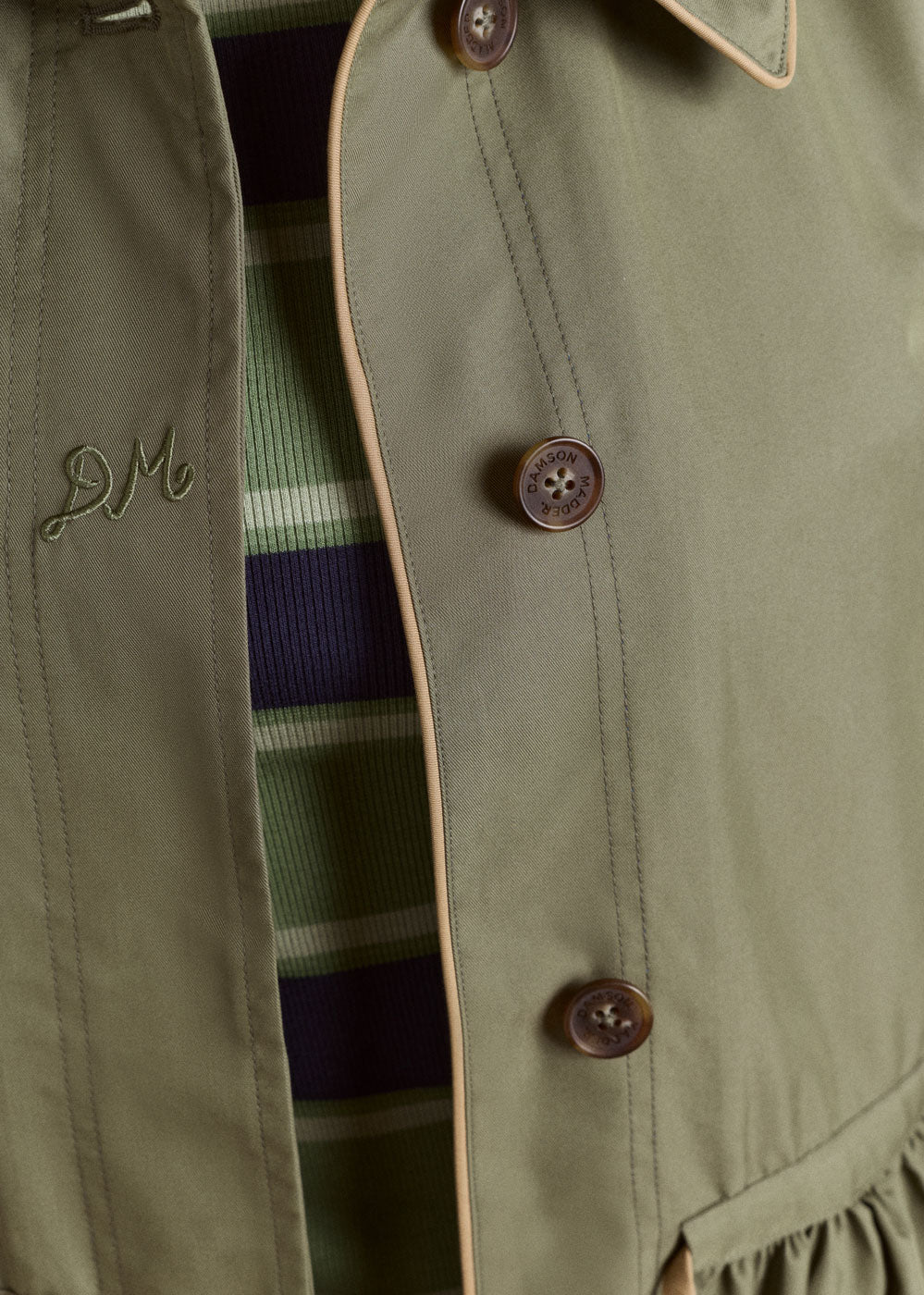 Damson Madder Myrtle Trench - Khaki