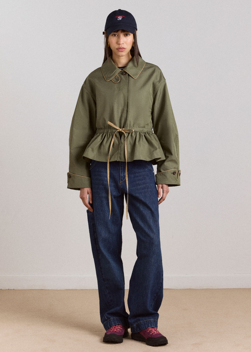 Damson Madder Myrtle Trench - Khaki