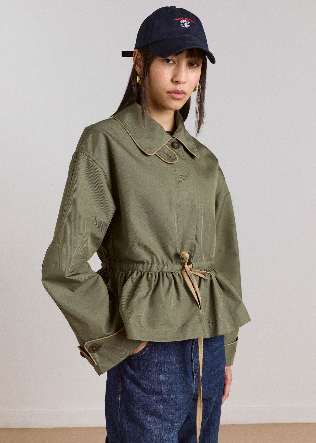 Damson Madder Myrtle Trench - Khaki