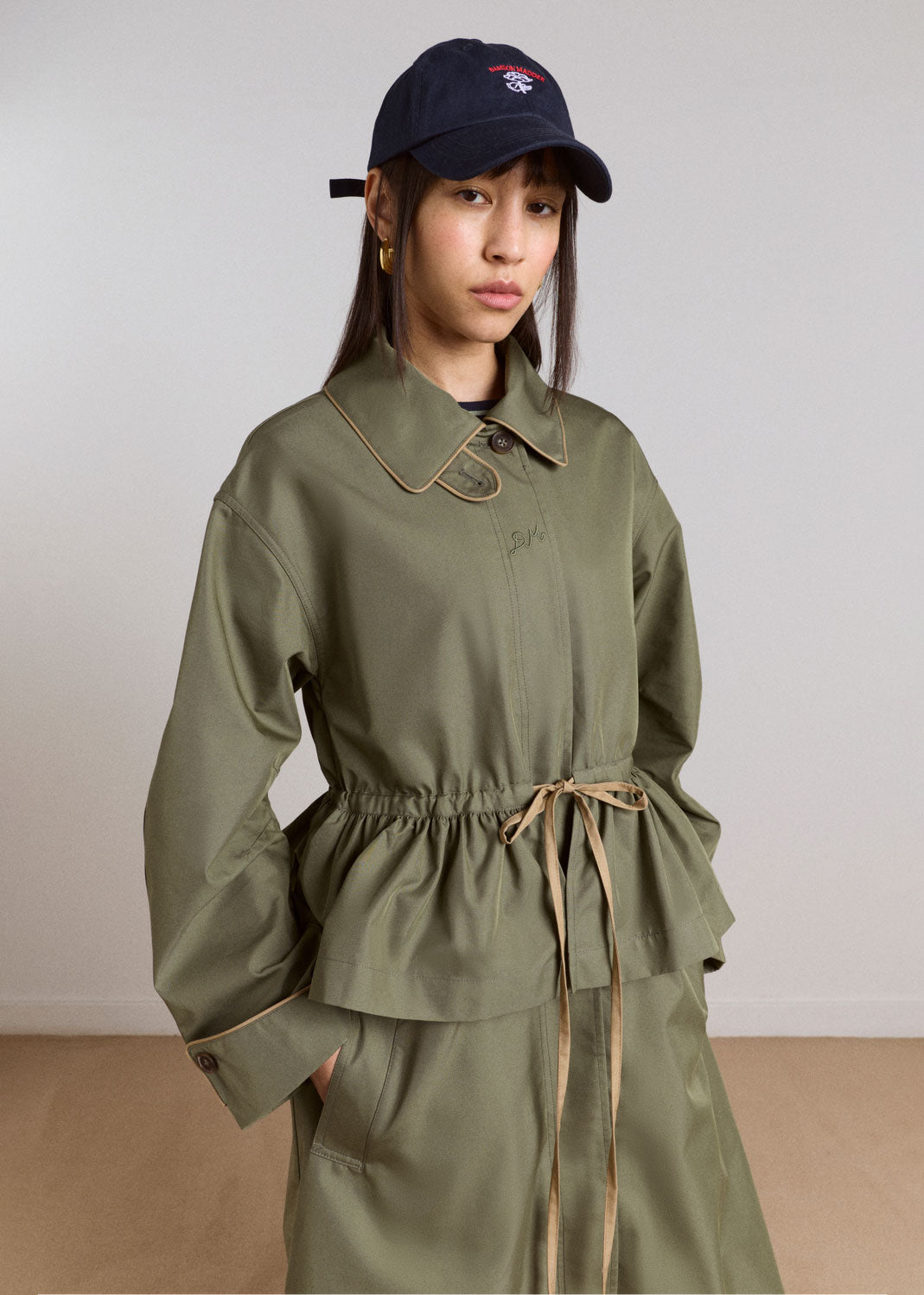Damson Madder Myrtle Trench - Khaki