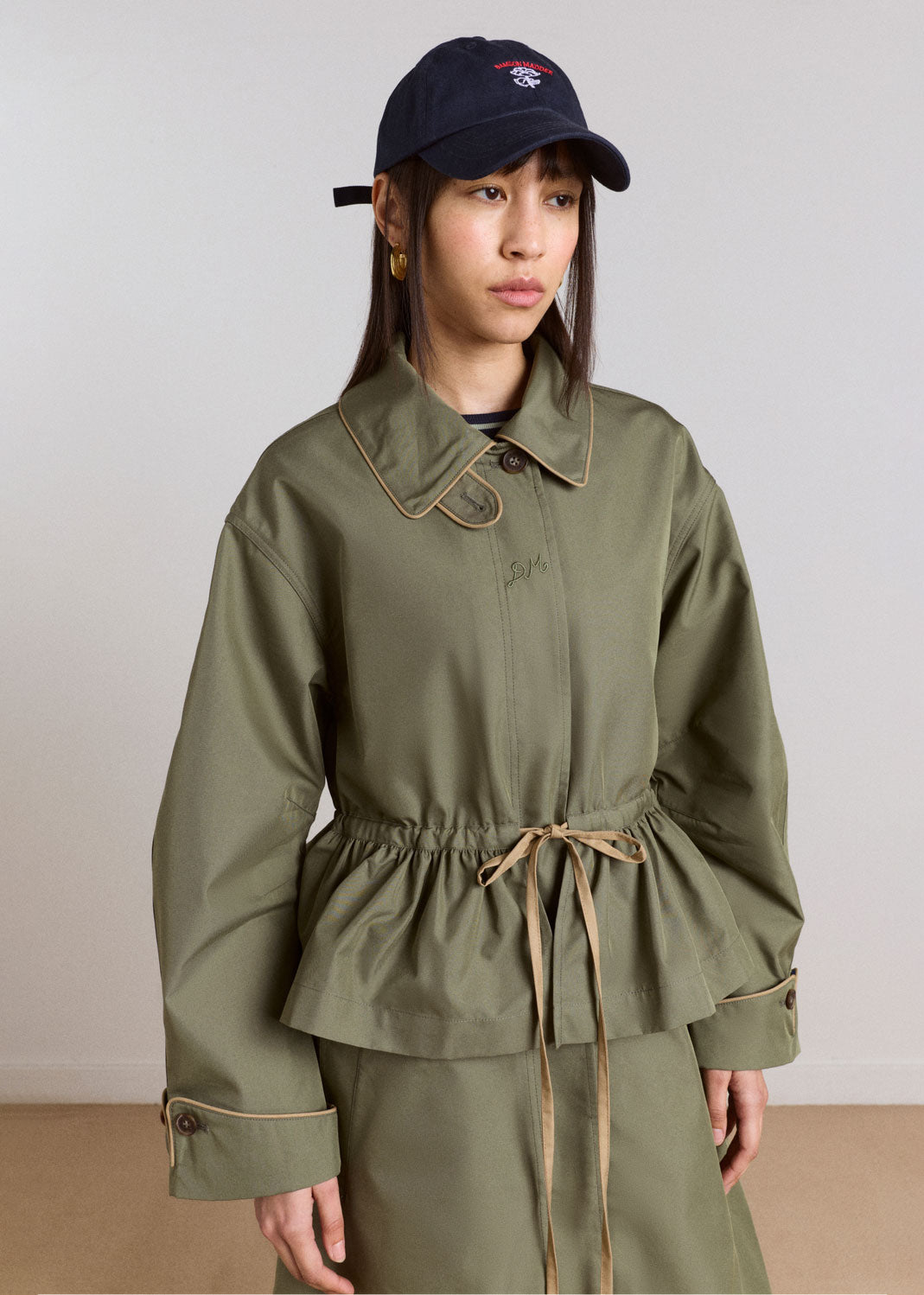 Damson Madder Myrtle Trench - Khaki