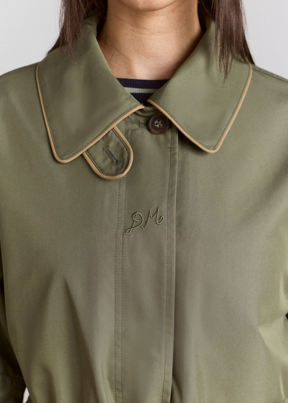 Damson Madder Myrtle Trench - Khaki