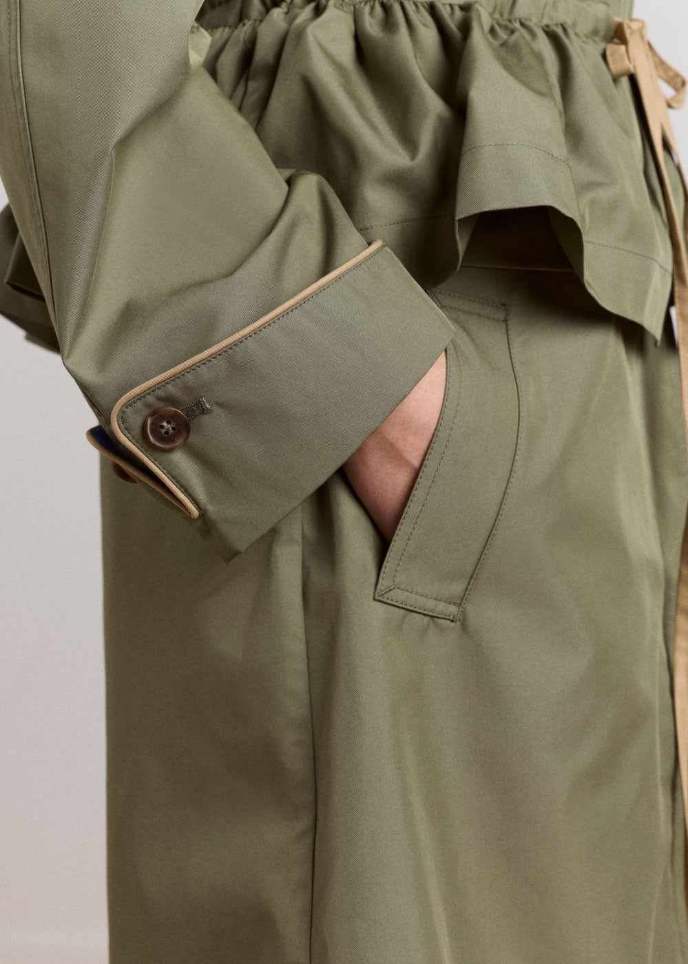 Damson Madder Myrtle Trench - Khaki