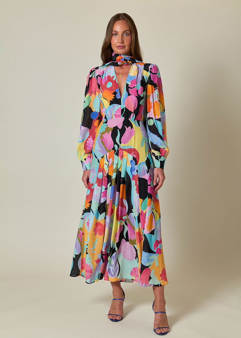Rixo Marigold Dress - Abstract Tulip
