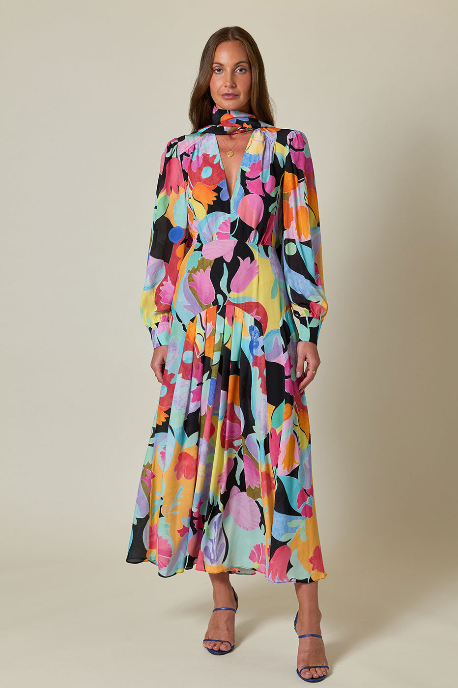 Rixo Marigold Dress - Abstract Tulip