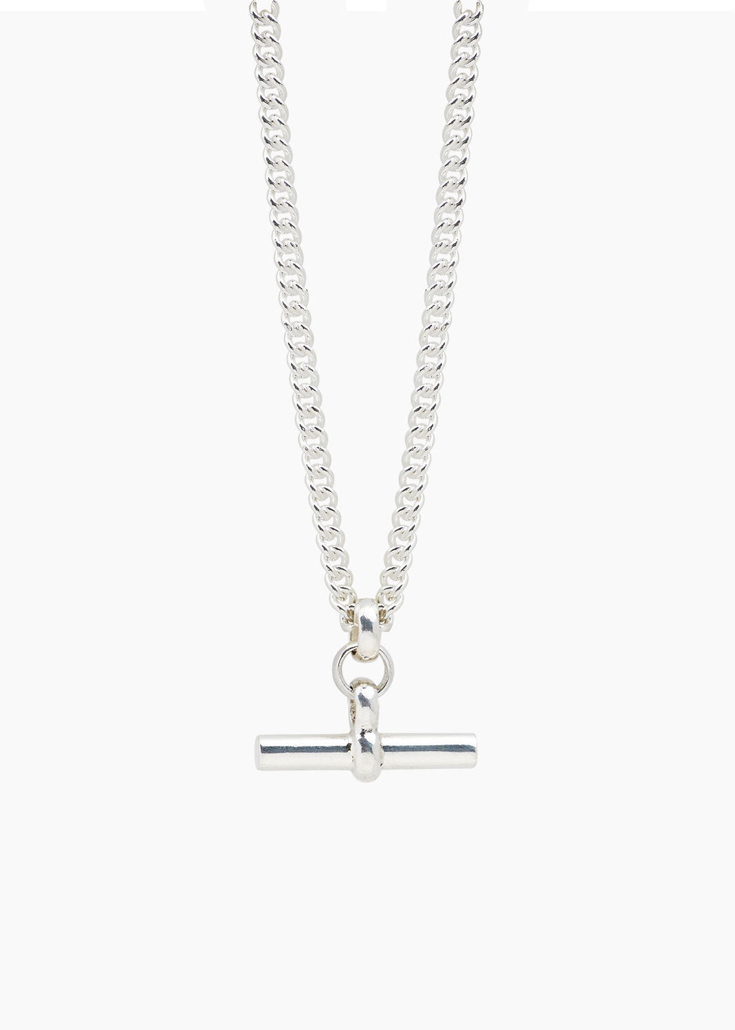Tilly Sveaas Silver T-Bar Curb Link Necklace