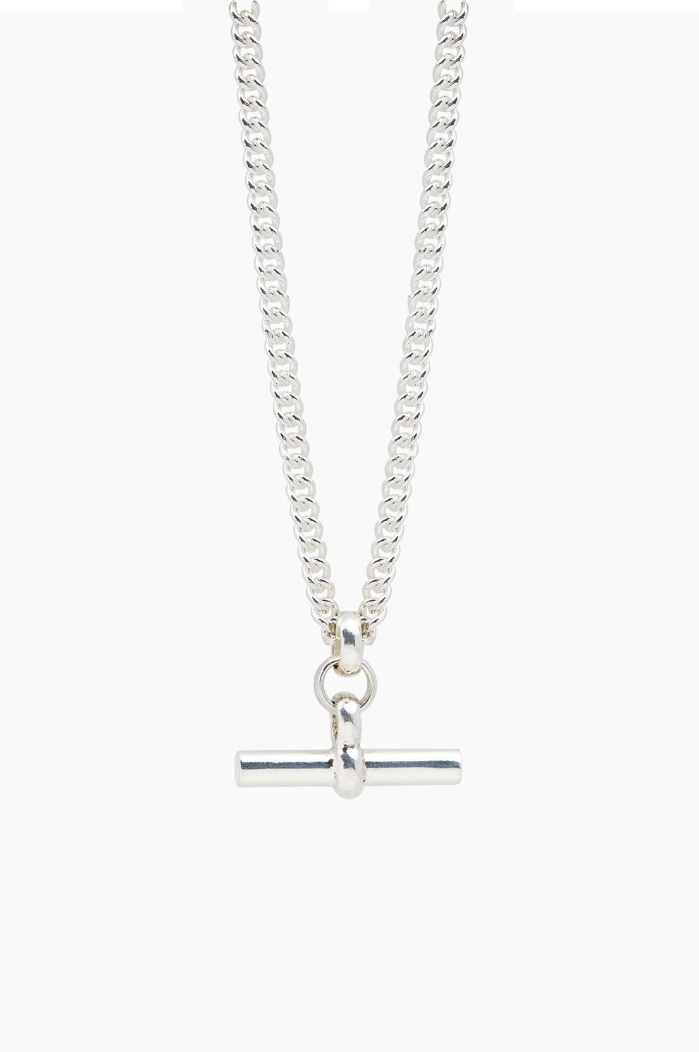 Tilly Sveaas Silver T-Bar Curb Link Necklace
