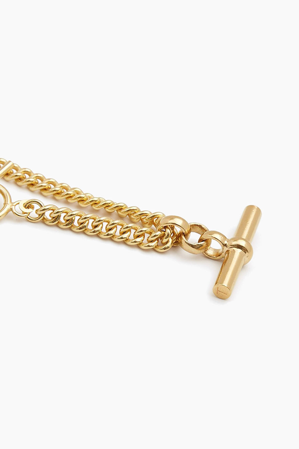 Tilly Sveaas Gold T-Bar Curb Link Necklace - 40cm