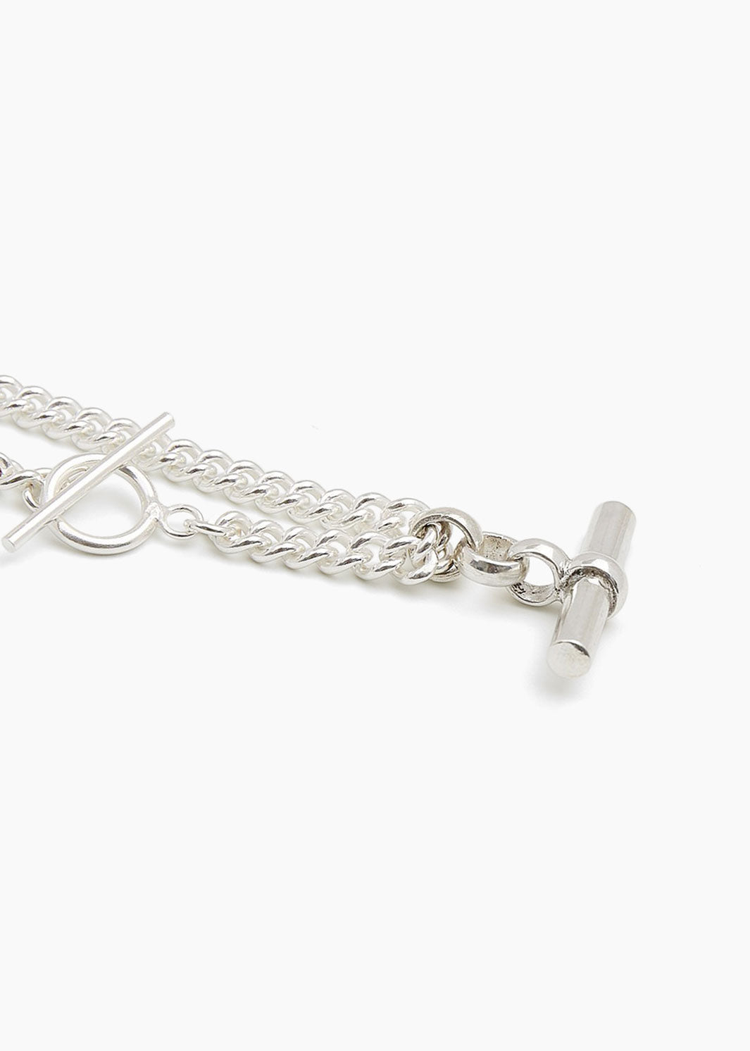 Tilly Sveaas Silver T-Bar Curb Link Necklace