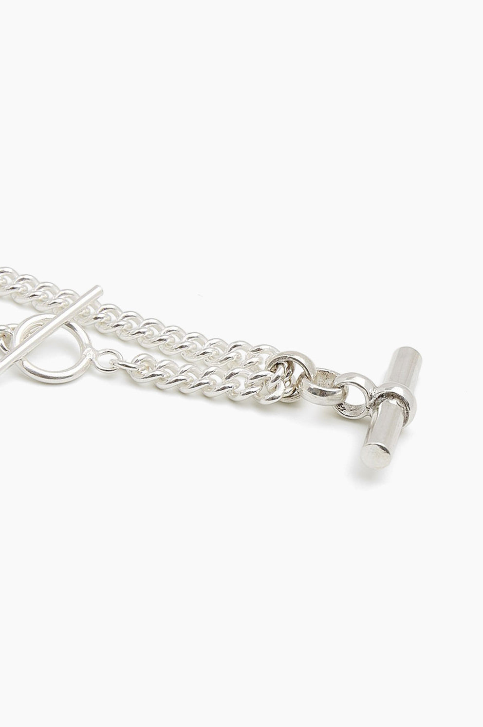 Tilly Sveaas Silver T-Bar Curb Link Necklace