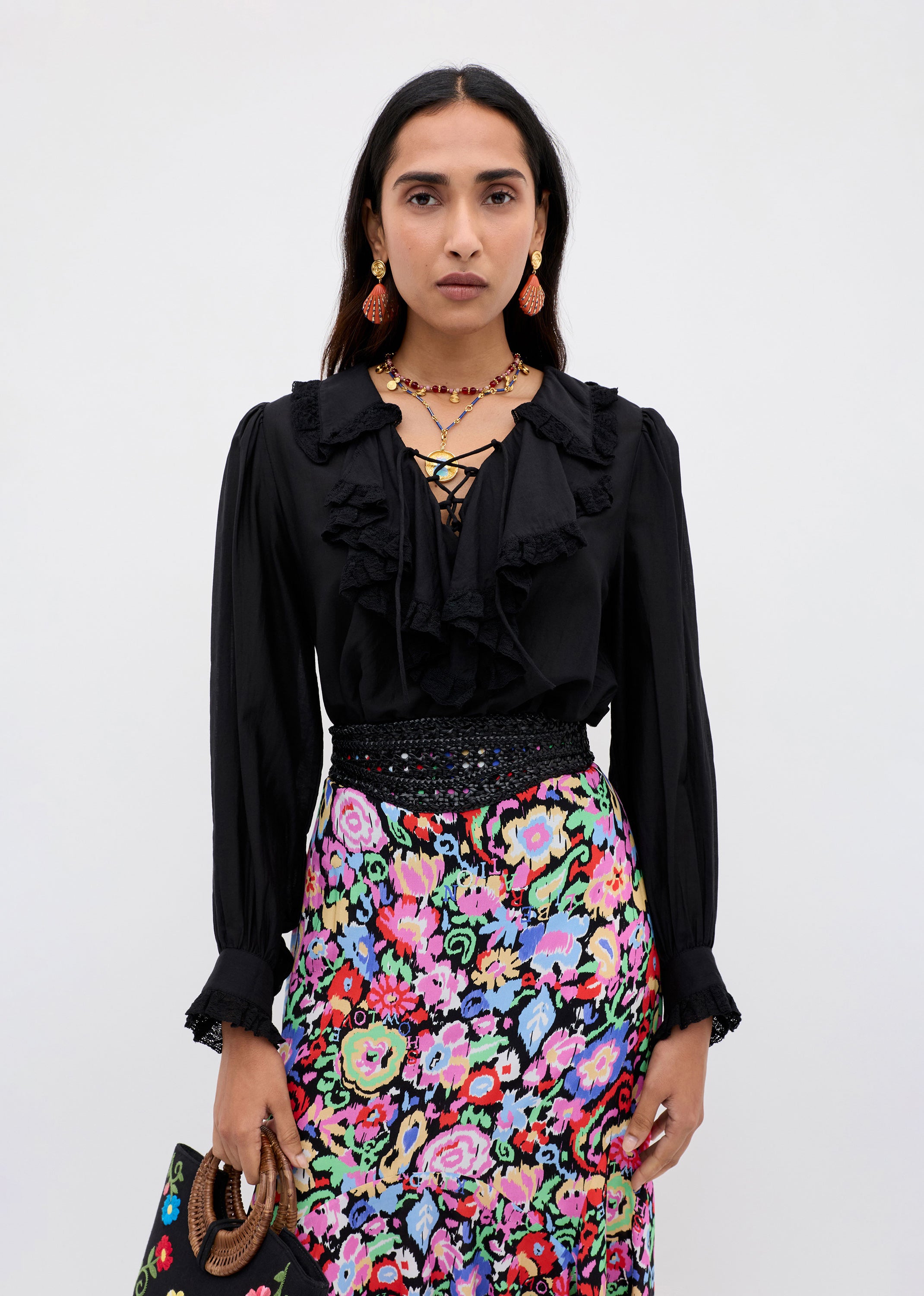 Rixo Milia Top - Black