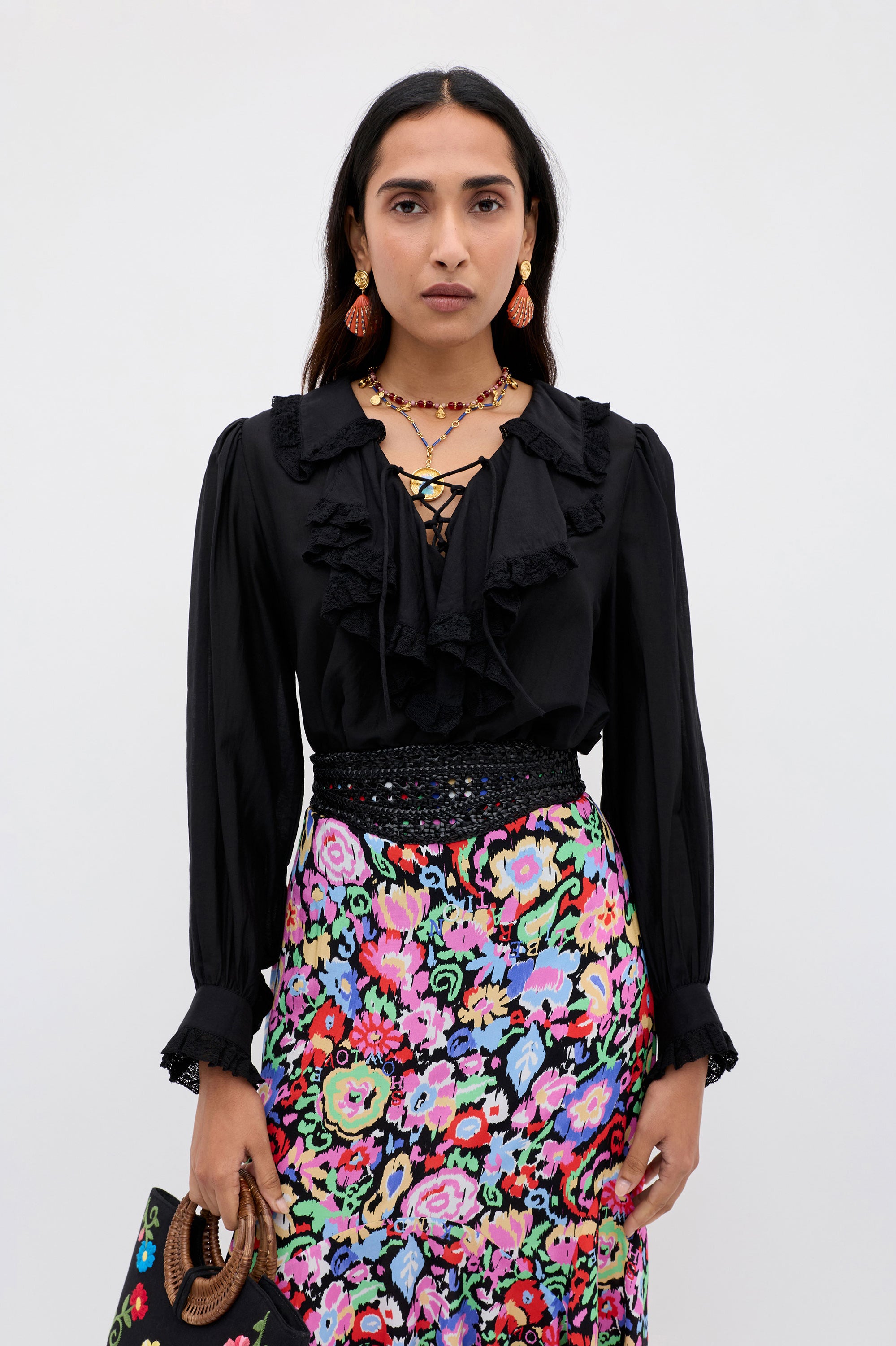 Rixo Milia Top - Black