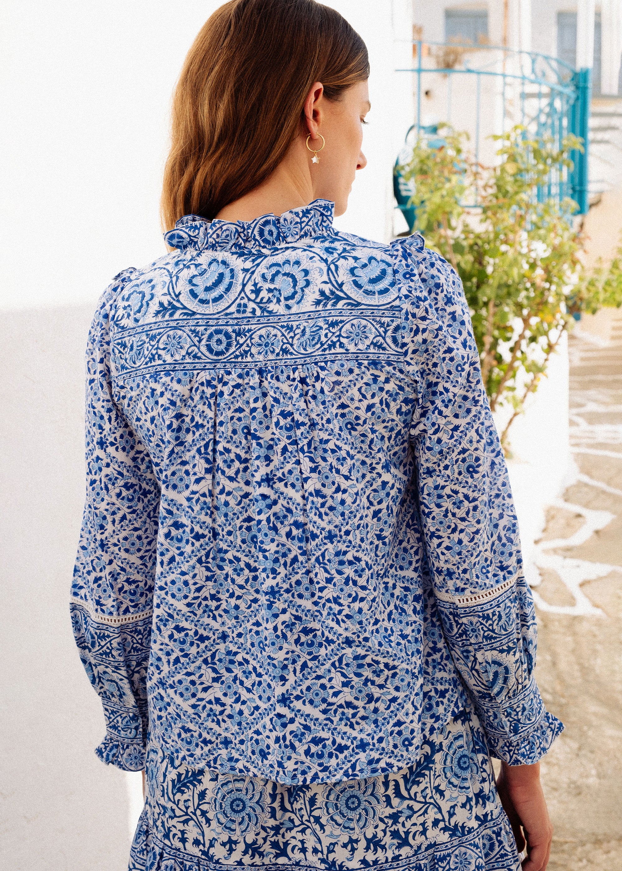 Pink City Prints Azure Nettie Blouse