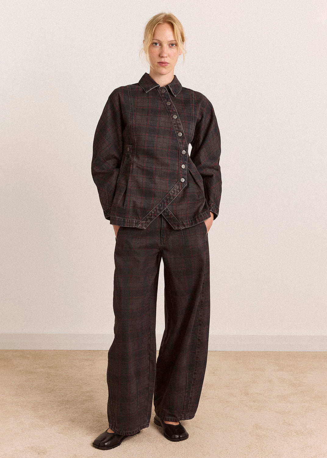 Damson Madder Erika Jeans - Sirius Check