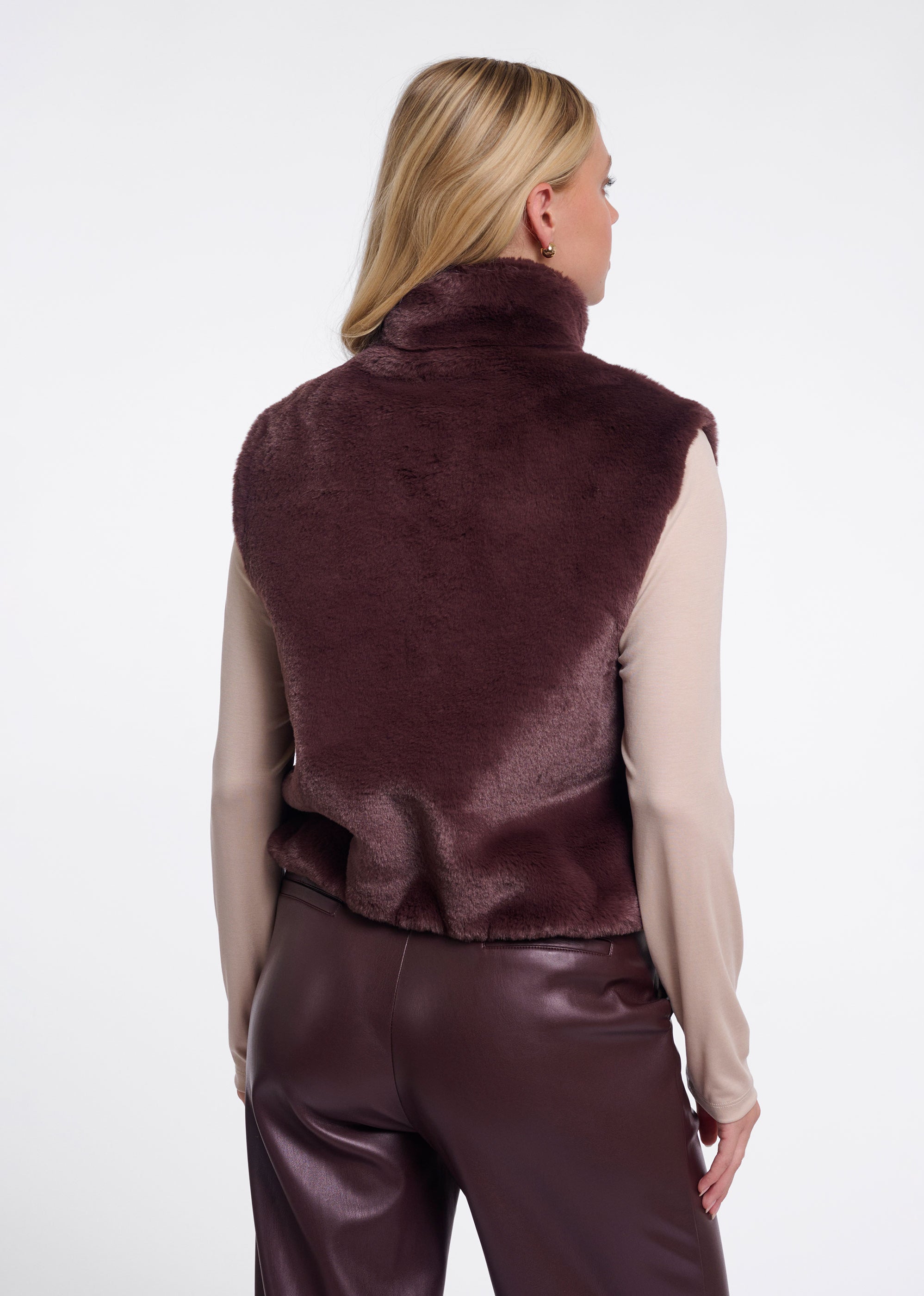 Rino & Pelle Nikki Short Waistcoat - Choclate Bean