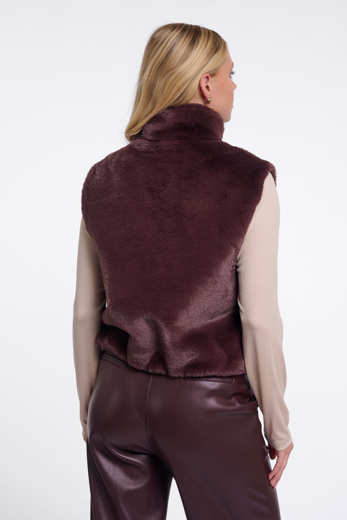 Rino & Pelle Nikki Short Waistcoat - Chocolate Bean