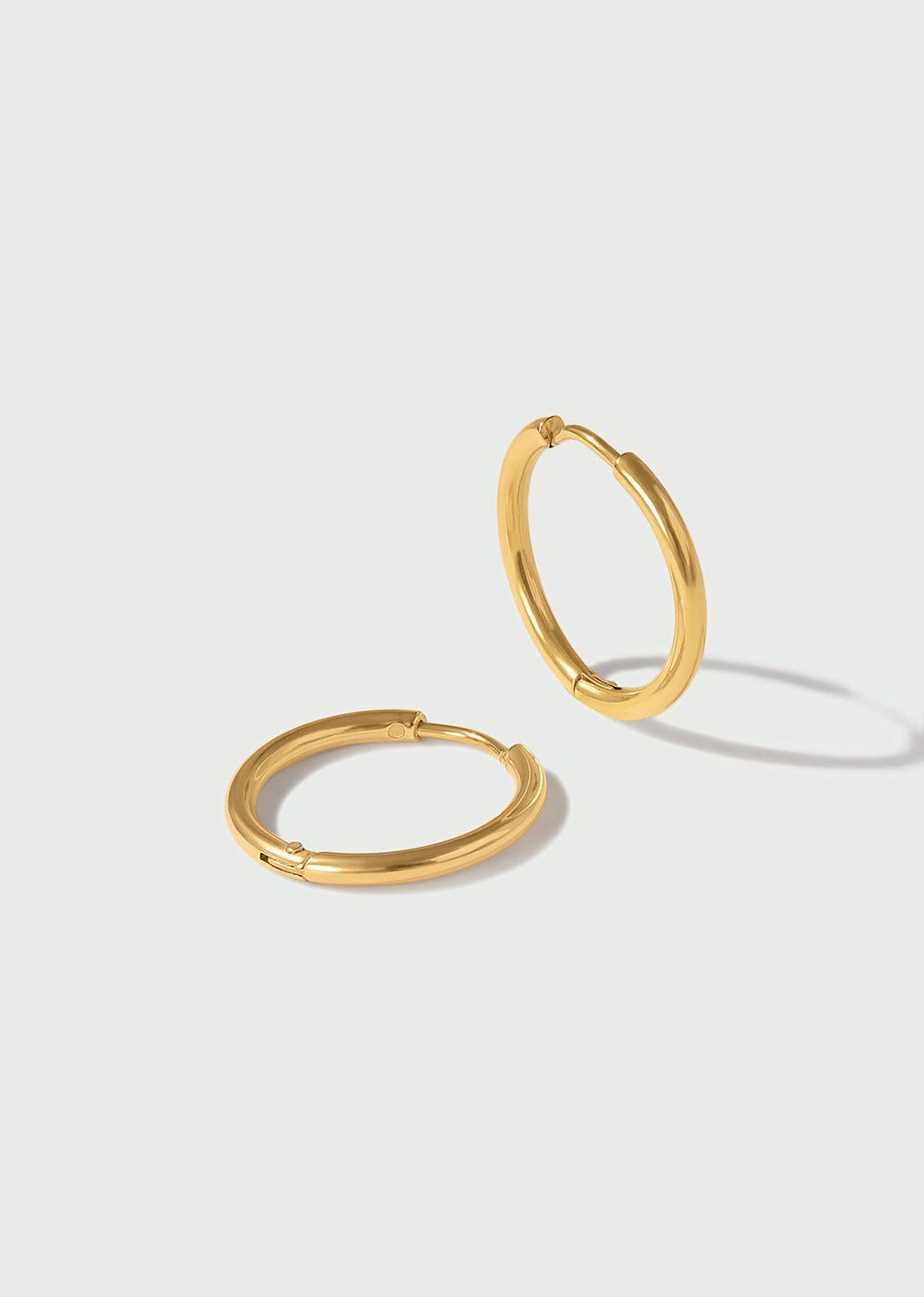 Orelia LUXE Mid-Size Hoop Earrings - Gold