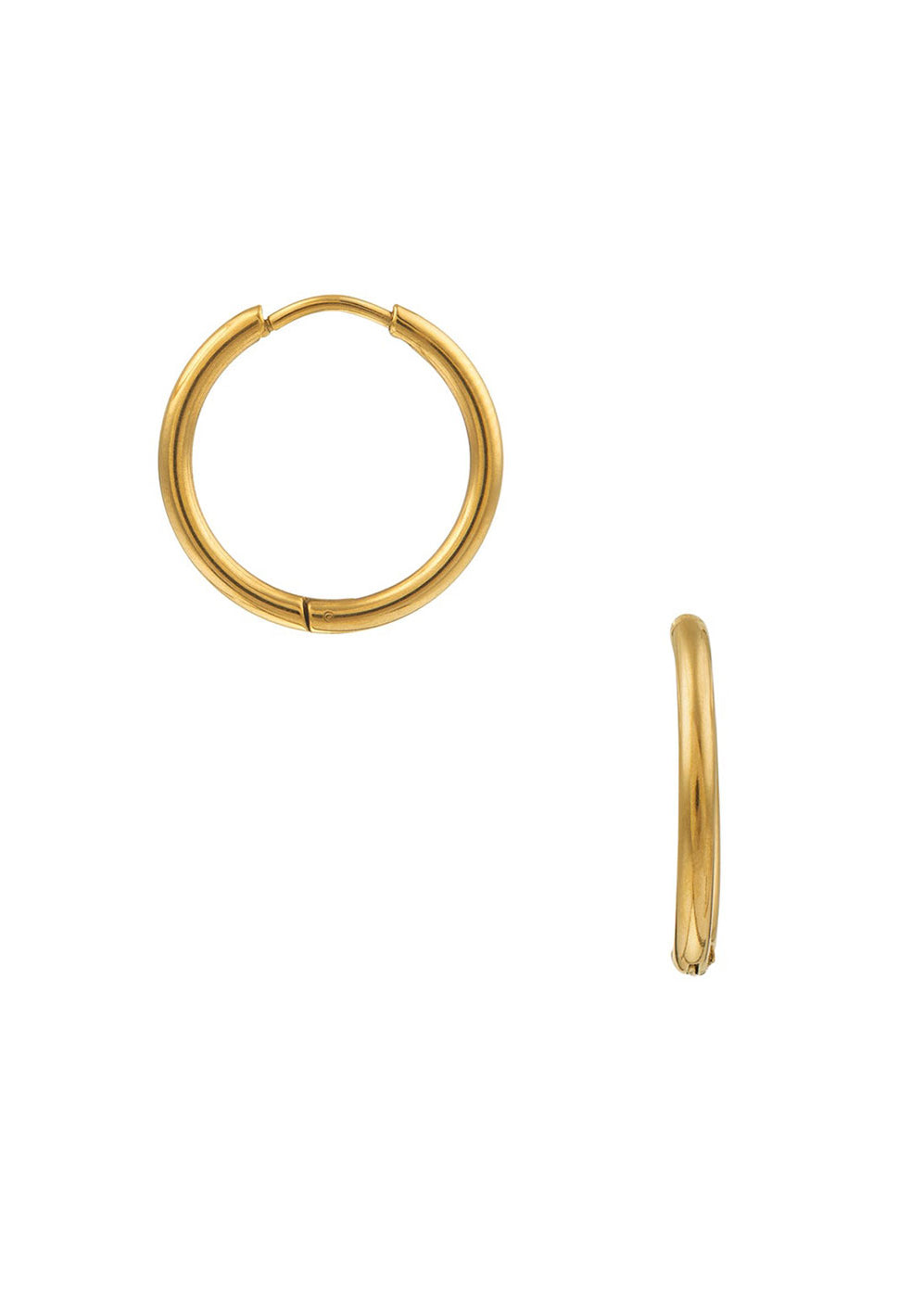 Orelia LUXE Mid-Size Hoop Earrings - Gold