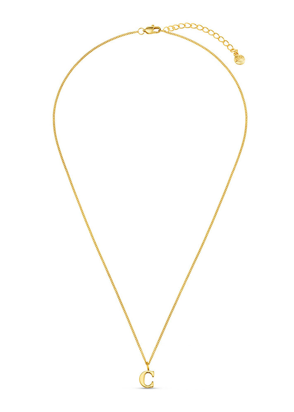 Orelia LUXE Initial Necklace - Gold