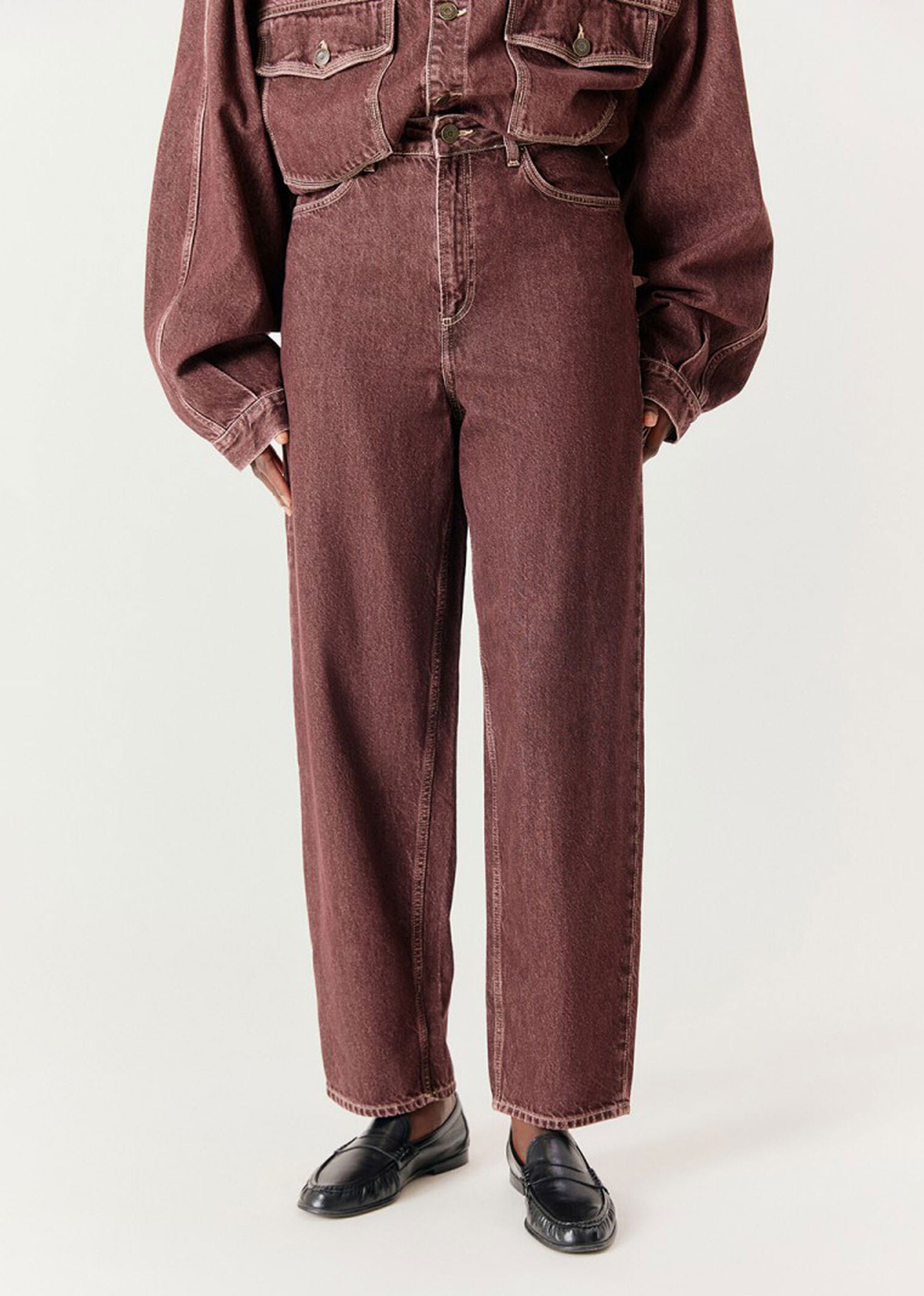 American Vintage Oshow Balloon Jeans - Grape