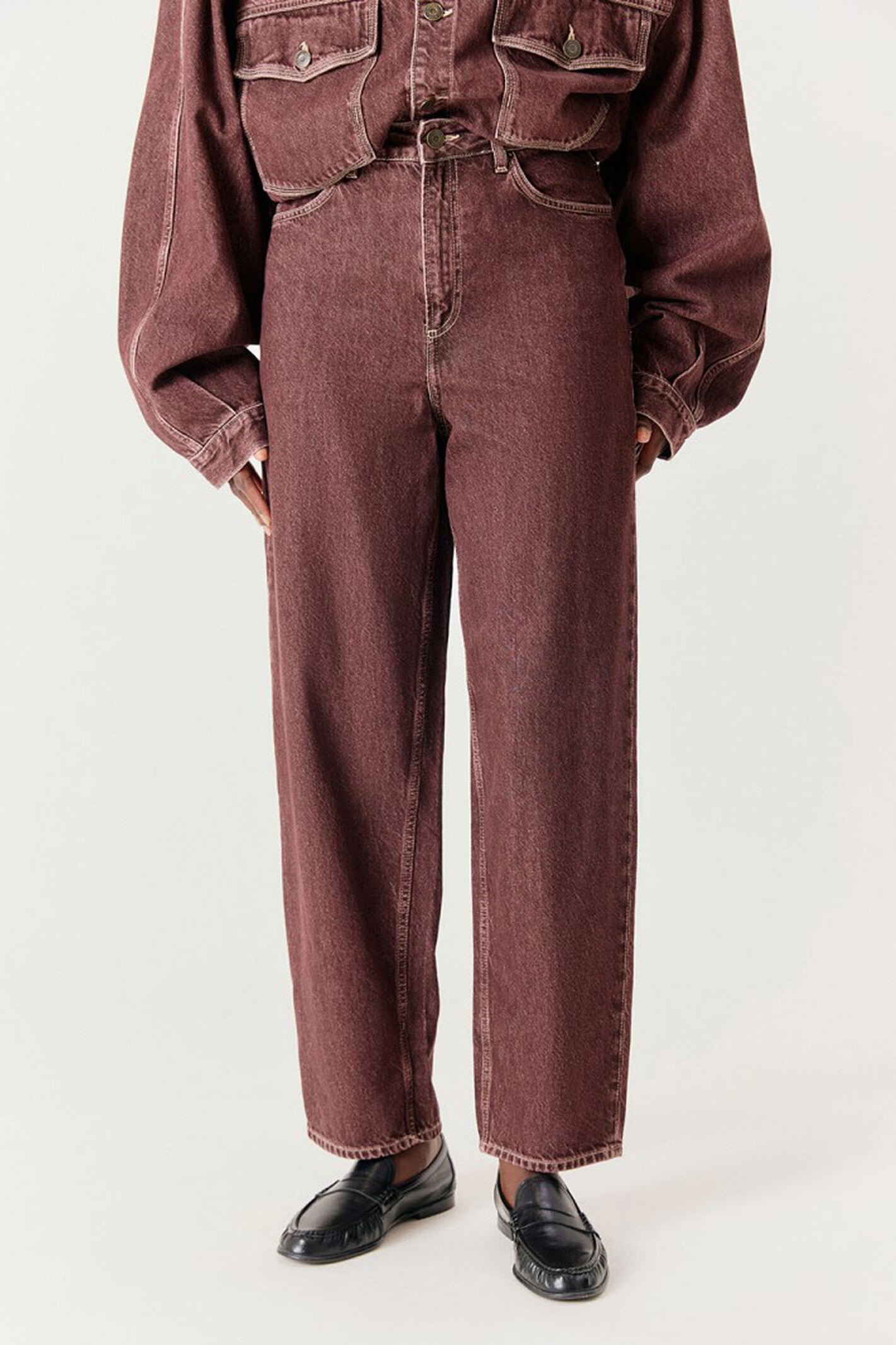 American Vintage Oshow Balloon Jeans - Grape