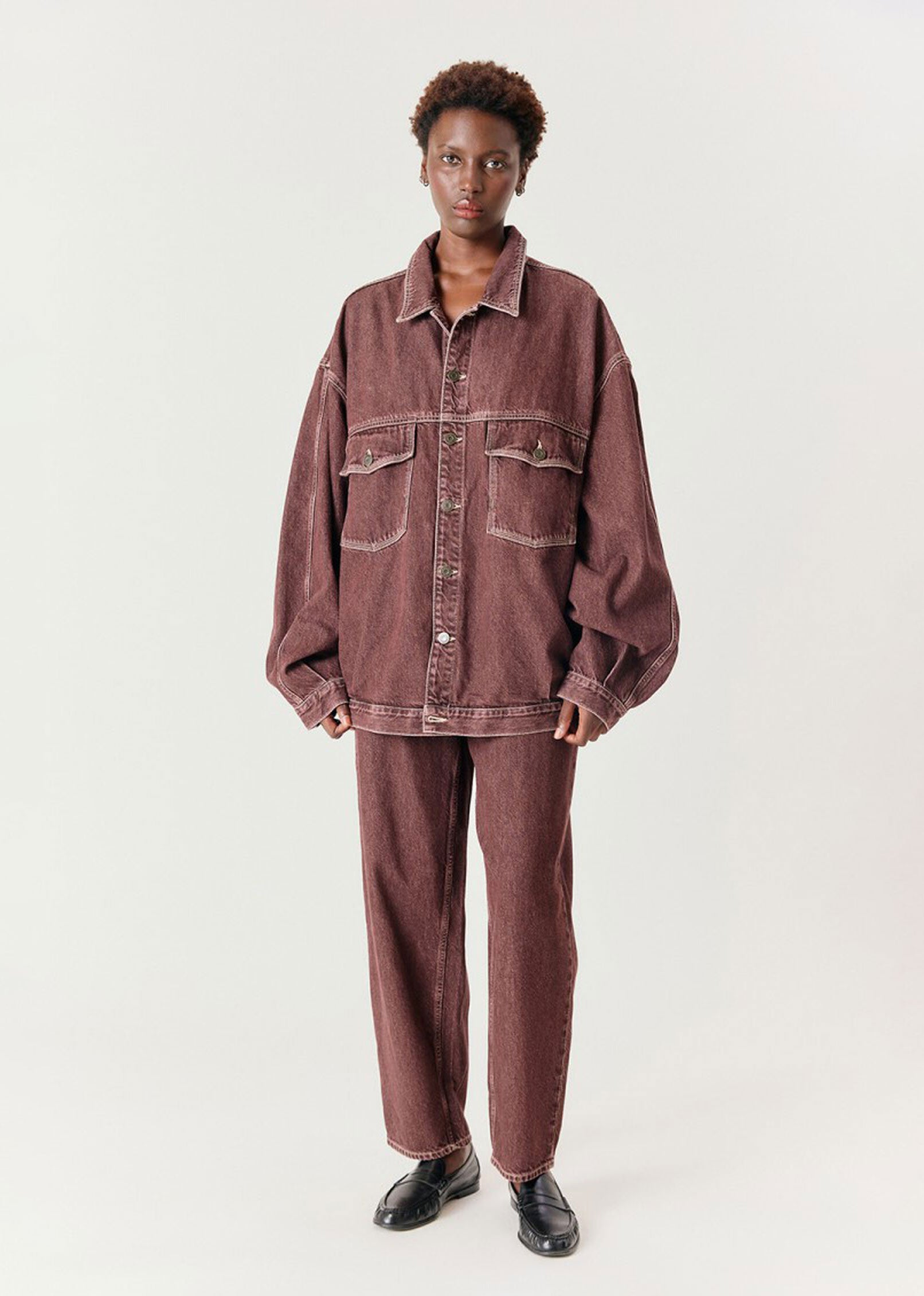 American Vintage Oshow Balloon Jeans - Grape