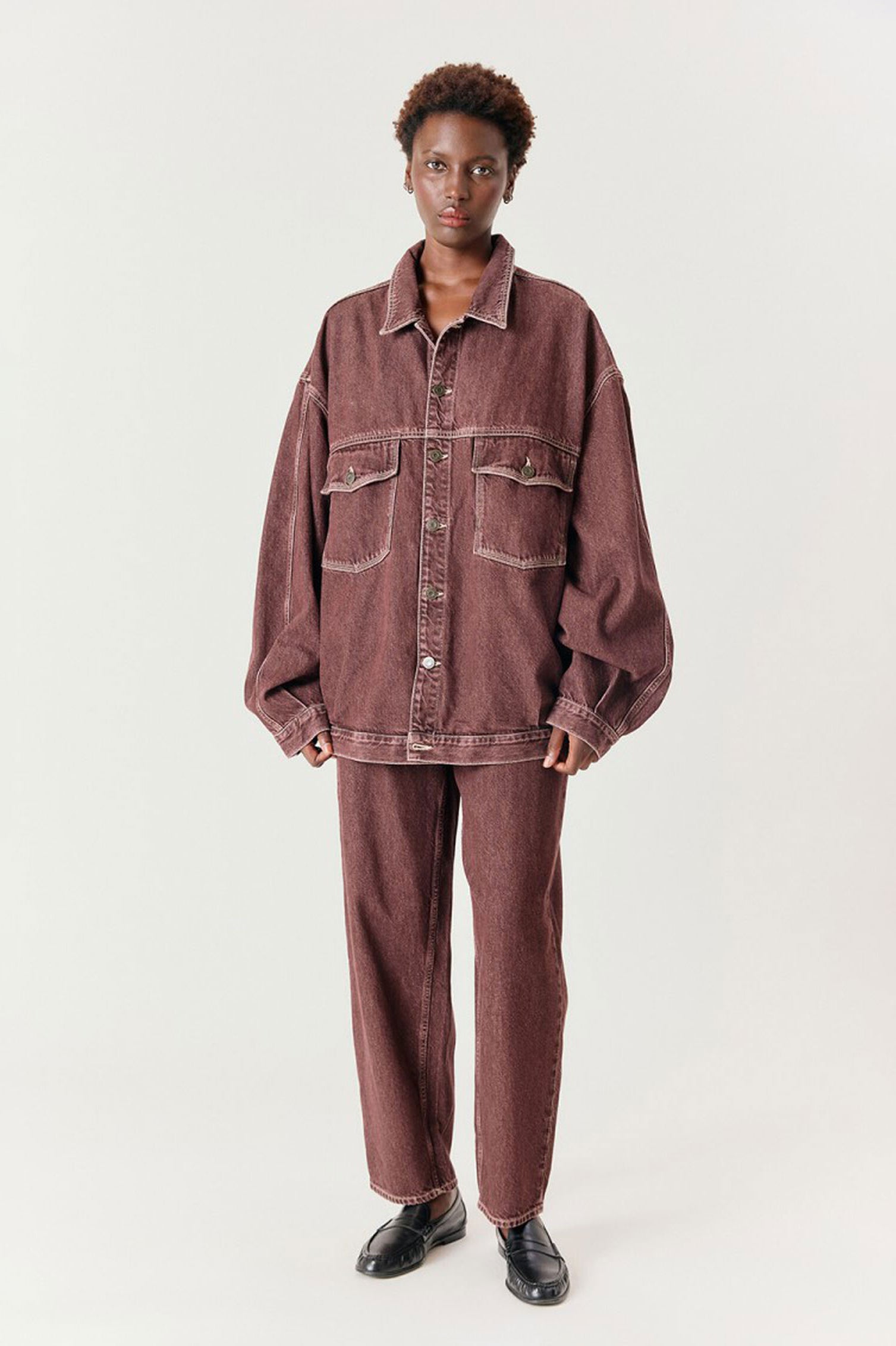 American Vintage Oshow Balloon Jeans - Grape