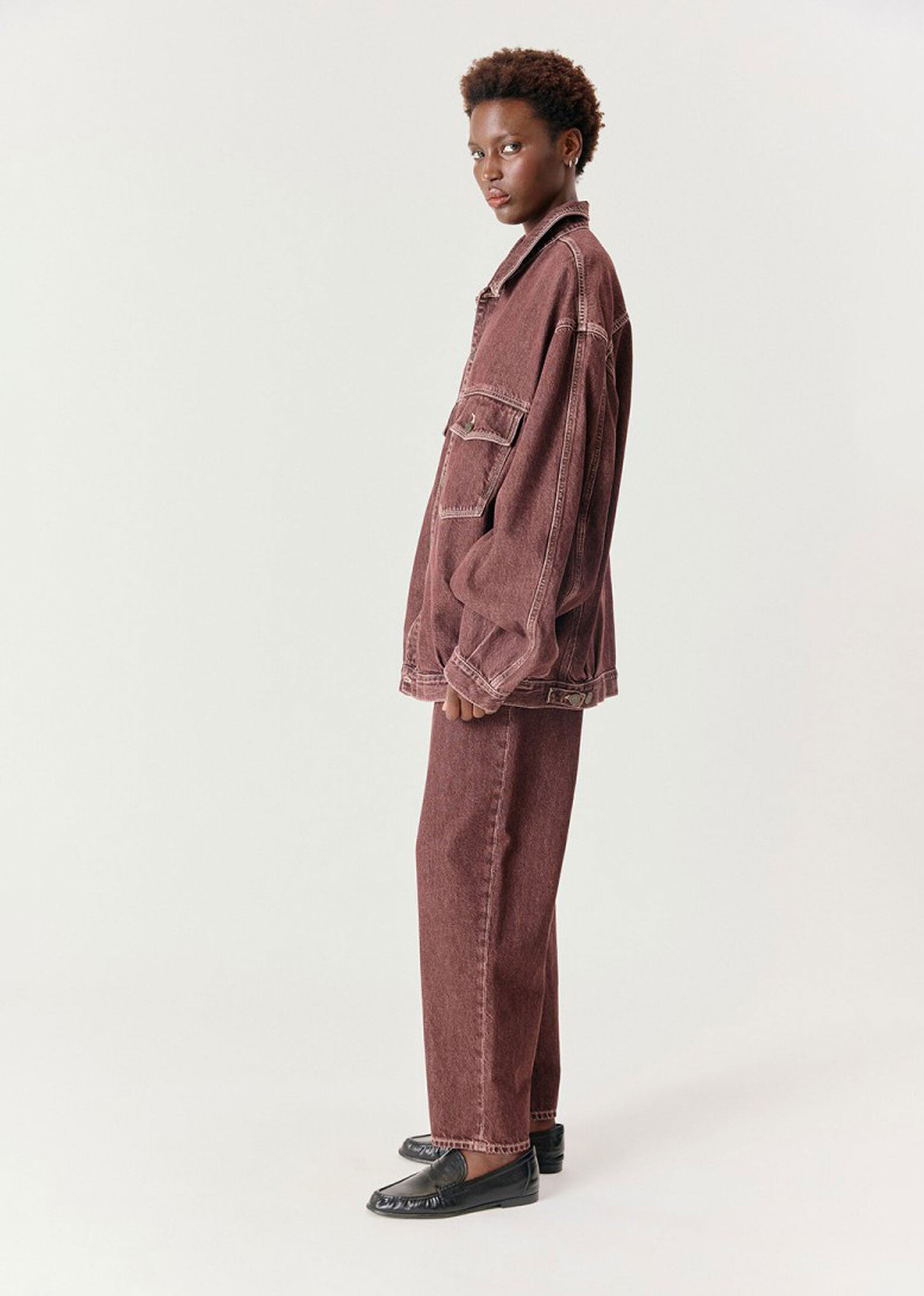 American Vintage Oshow Balloon Jeans - Grape