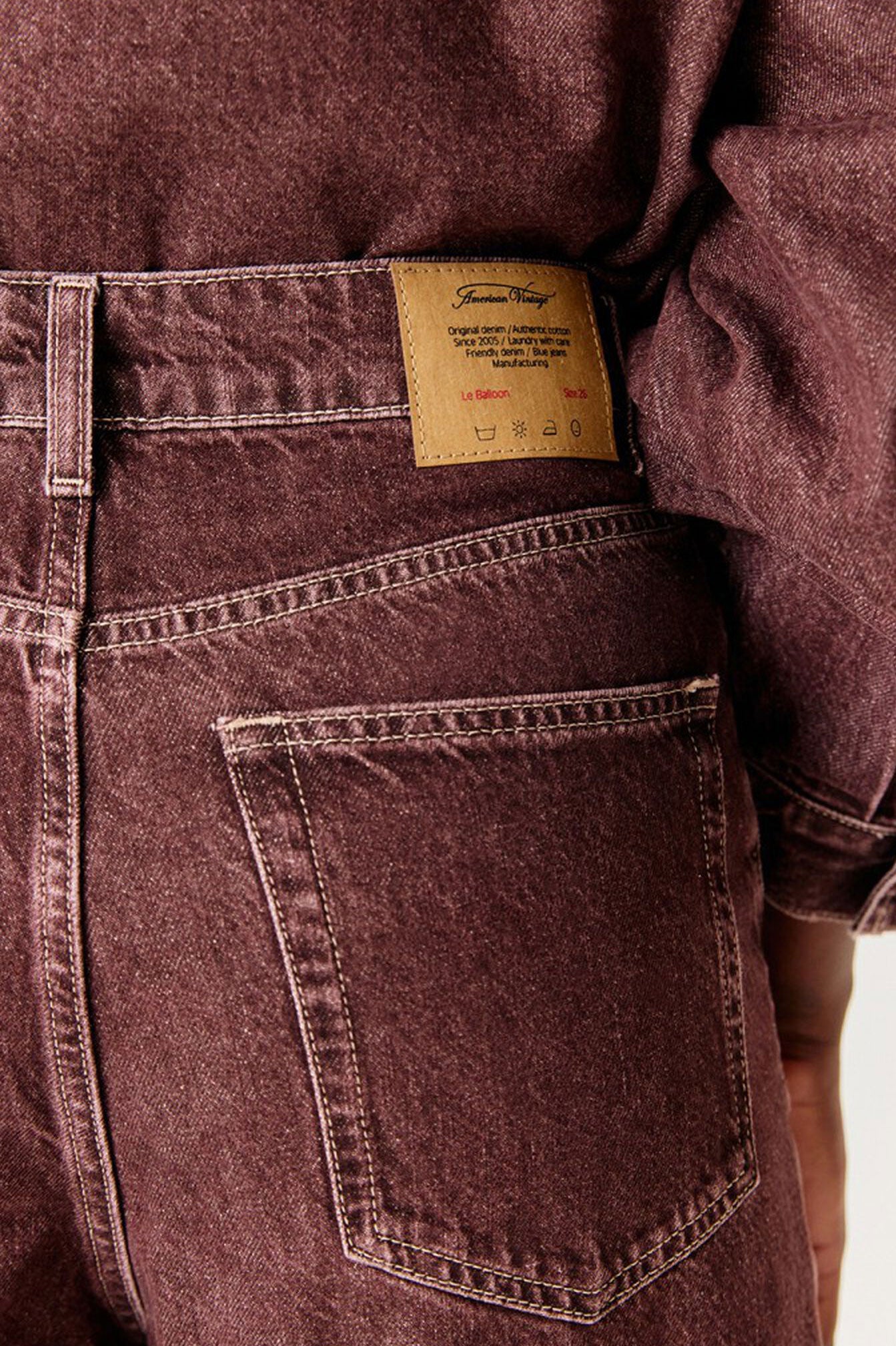 American Vintage Oshow Balloon Jeans - Grape