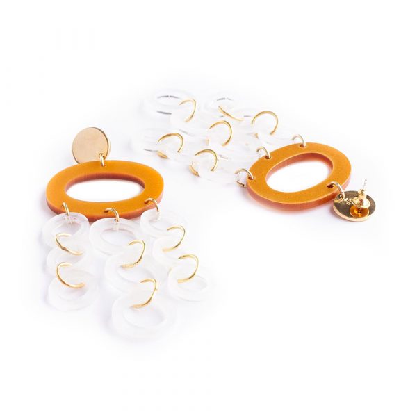 Toolally - Oh What a Night Earrings - Gold & Mother of Pearl