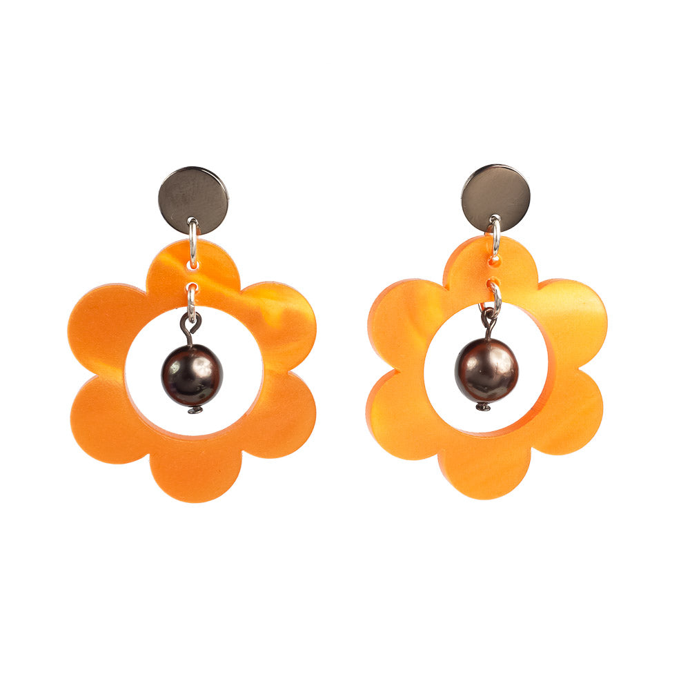 Toolally - 60s Pearl Daisies - Orange Pearl